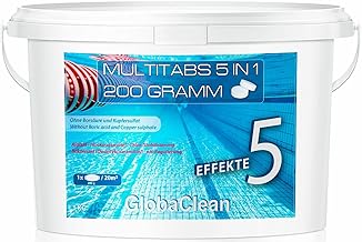 3 kg Chlorine Multitabs 5-in-1 200 g, Chlorine Tablets for Pool, Highly Effective Pool Chemistry, Pool Care