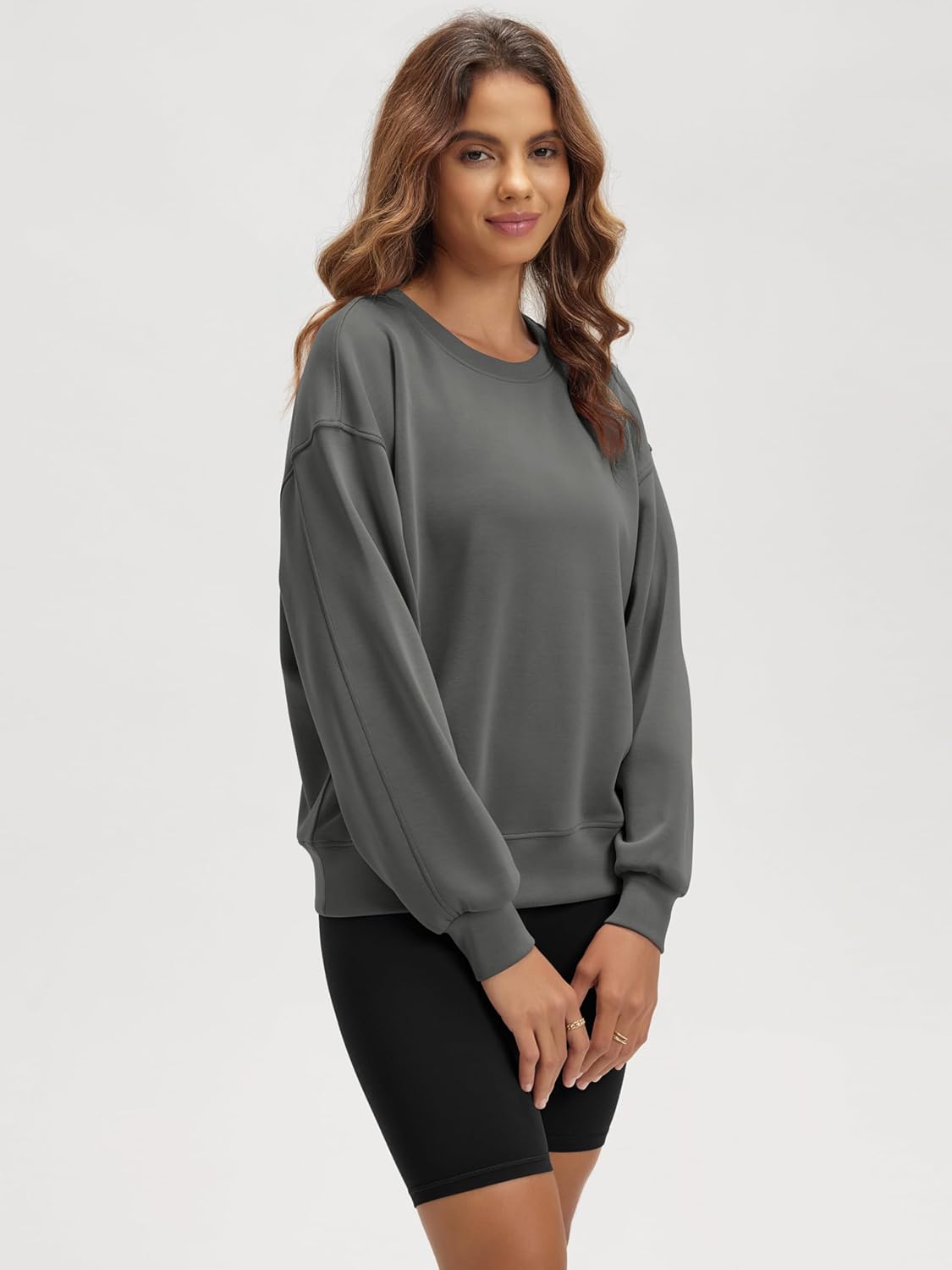 ODODOS Modal Soft Oversized Sweatshirts for Women Crew Neck Long Sleeve Relaxed Pullover Tops - Image 4