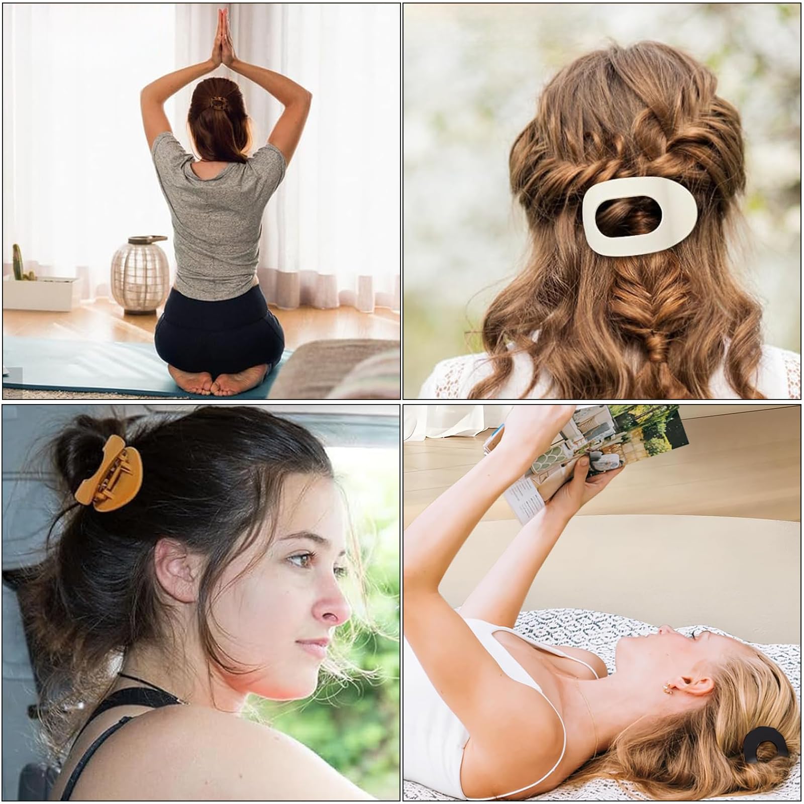 6 PCS Flat Hair Clips for Women Curved Design Hair Clips for Lying Driving - Image 4