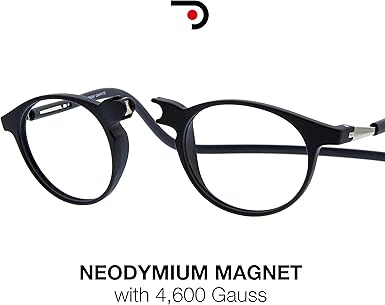 DIDINSKY Presbyopiebril met magneet en filter tegen blauw licht. Magnetische leesbril voor dames en heren en niet-reflecterende glazen. 8 kleuren en 5 graden - FARADAY ROUND, Kersen