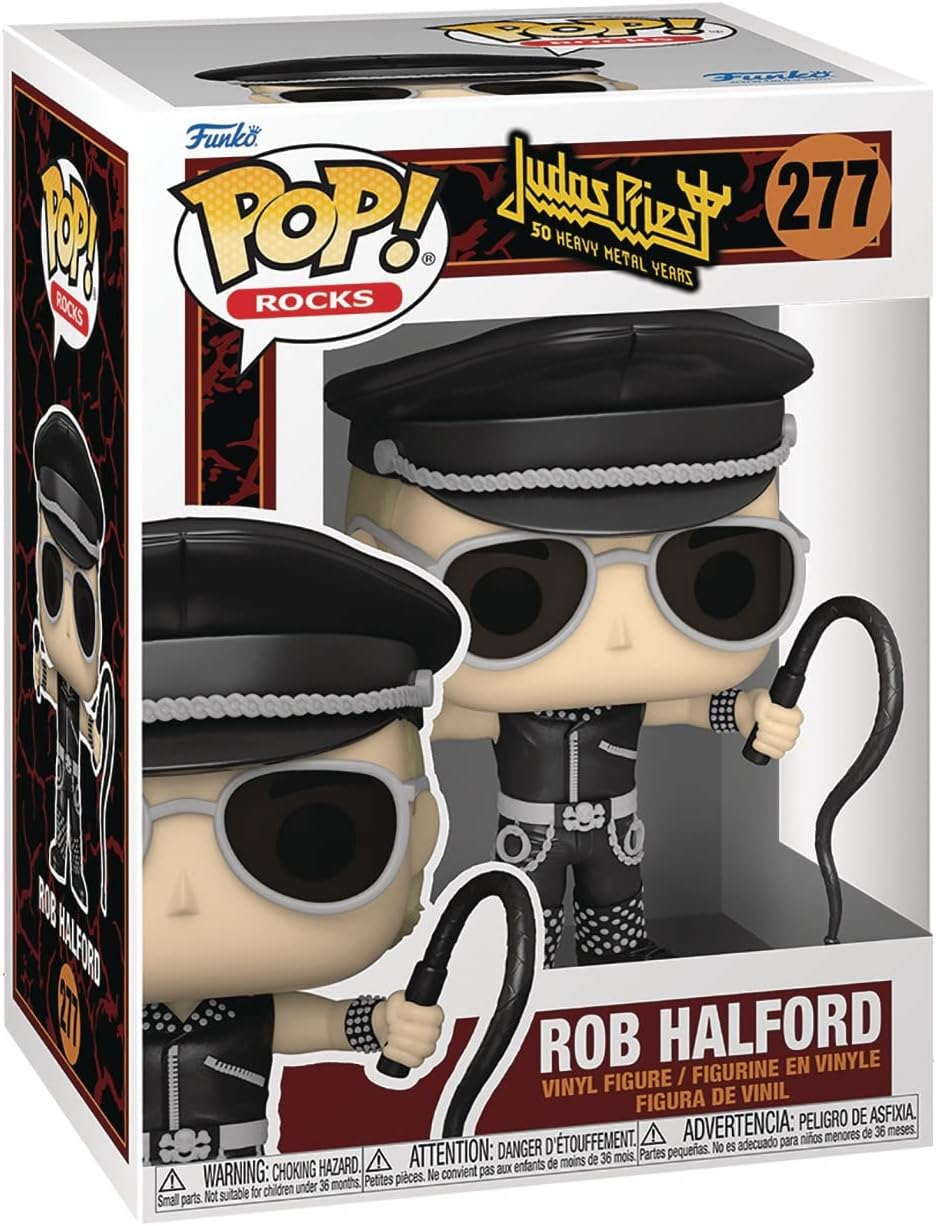POP Rocks: Judas Priest - Rob Halford Funko Vinyl Figure (Bundled with Compatible Box Protector Case), Multicolored, 3.75 inches