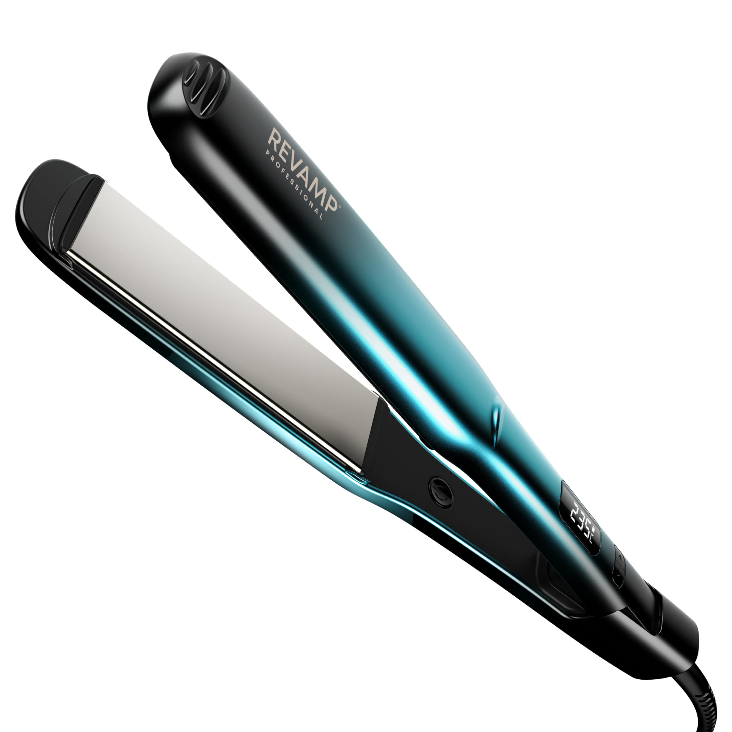 REVAMP Progloss Ultra X Shine Piastra Ceramica - Piastra Larga | Stirare e Arricciare, Capelli Lunghi e Spessi, Riscaldamento Ultra Veloce, Professionale da Salone