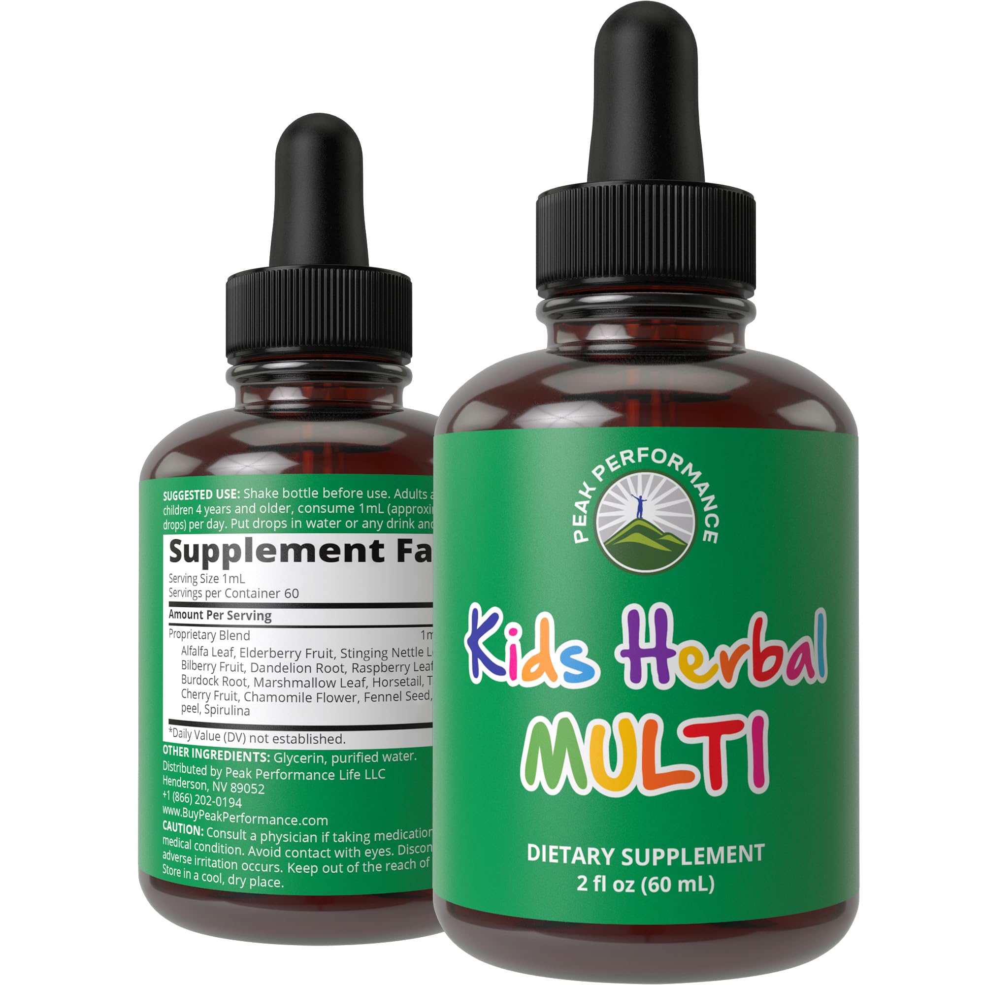 Kids Vitamins From Herbs. Liquid Kids Herbal Multivitamin. No Bitter Taste. Sugar Free 14-in-1 Vegan Supplement Drops For Toddlers, Children, Teens. Mixed In Water They Won't Even Taste It
