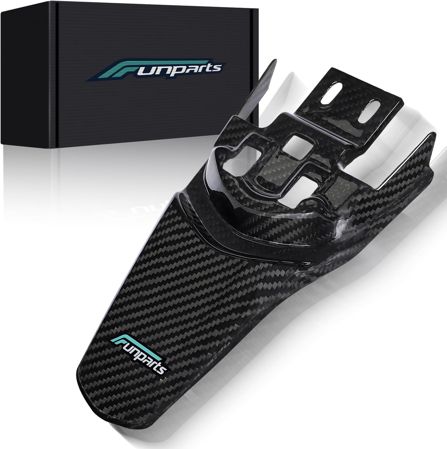 Funparts Surron Real Carbon Fiber Rear Fender,Sur Ron Seat Mudguard Mud Guard for Electric Dirt Bike Surron Light Bee/Sur Ron S/Sur Ron X/X160/X260