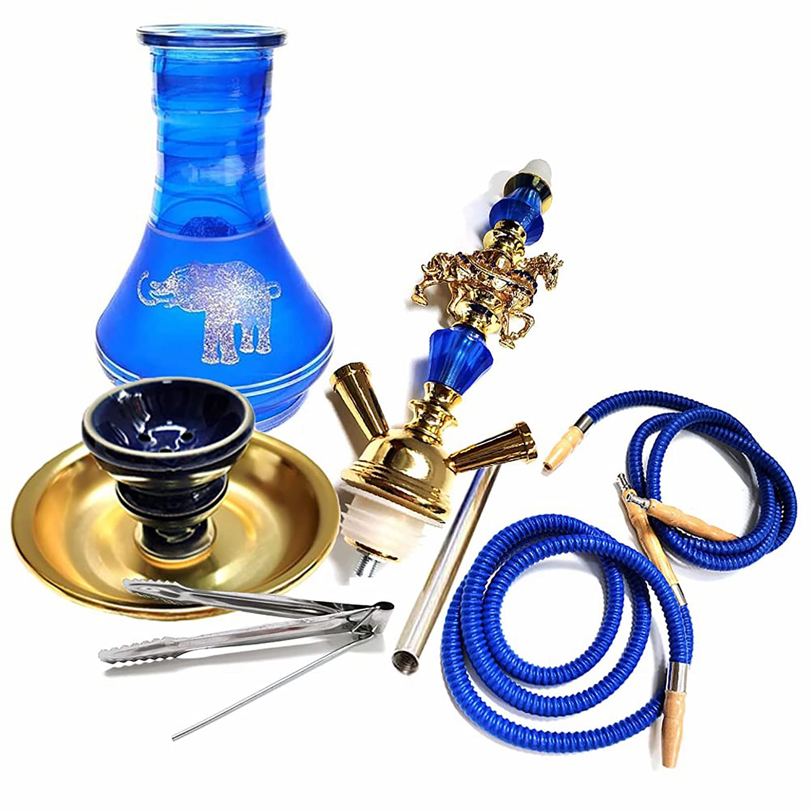 Set Combinato 2 Tubi Shisha Set Narghilè Set Doppio Tubo In Vetro Medio Accessori Per Narghilè Artigianato Squisito Decorazione Domestica Utensili Per Fumatori