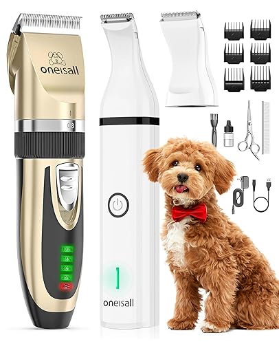 oneisall Dog Clippers and Paw Trimmer Kit 2 in 1