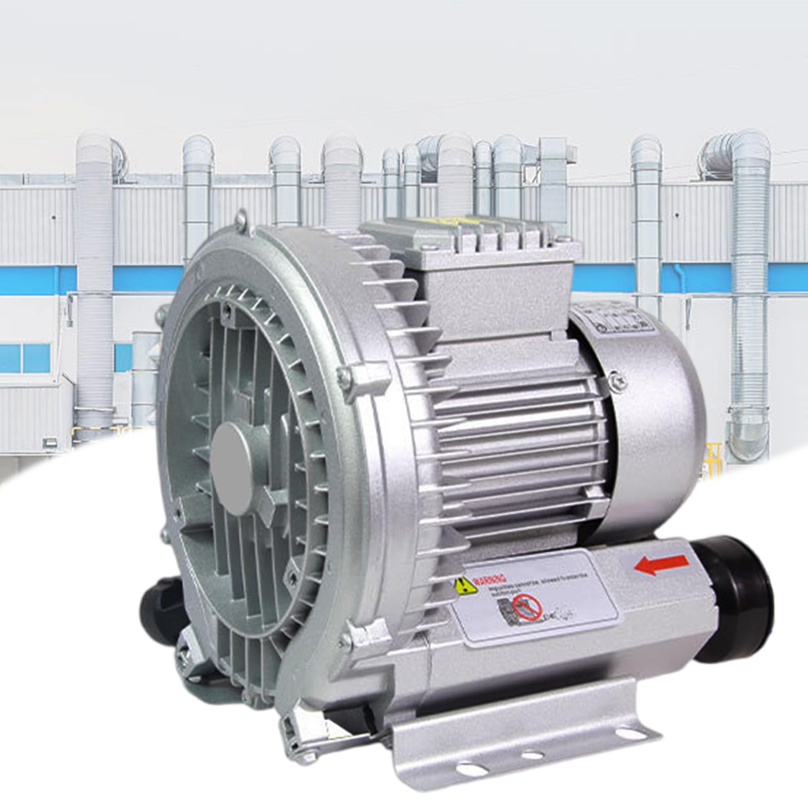 SENJINGHUA Industrial Regenerative Blower, 220V High Pressure Vortex Fan Aerator, 23-50m³/h for Sewage Aeration & Aquarium Fish Pond 120W