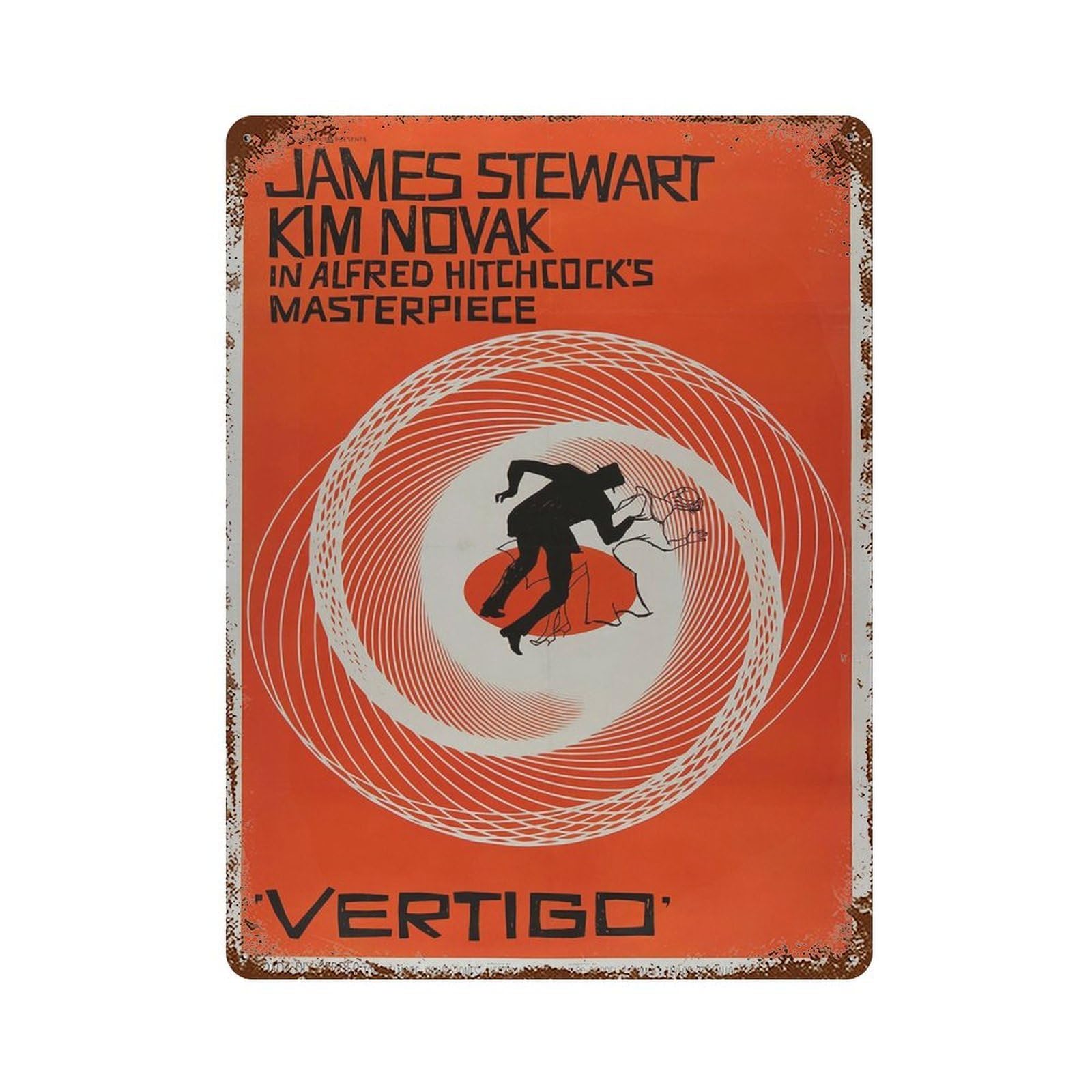 xiaoxiaoshen Vintage Vertigo Movie Poster Wall Decor Art Metal Tin Poster Modern Home Decor Art Home Bar Shop Decorations Vintage Sign 40x30cm