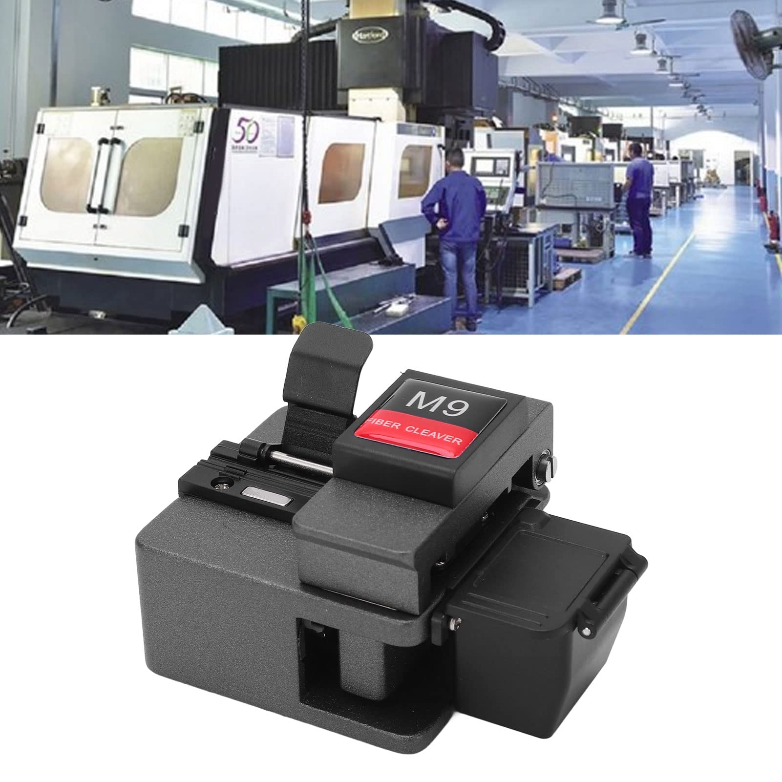 Couperet de Fibre Optique, 3 en 1 Machine de Découpe de Fibre Optique de Haute Précision Outil de Décapage de Câble Optique avec 16 Points de Clivage