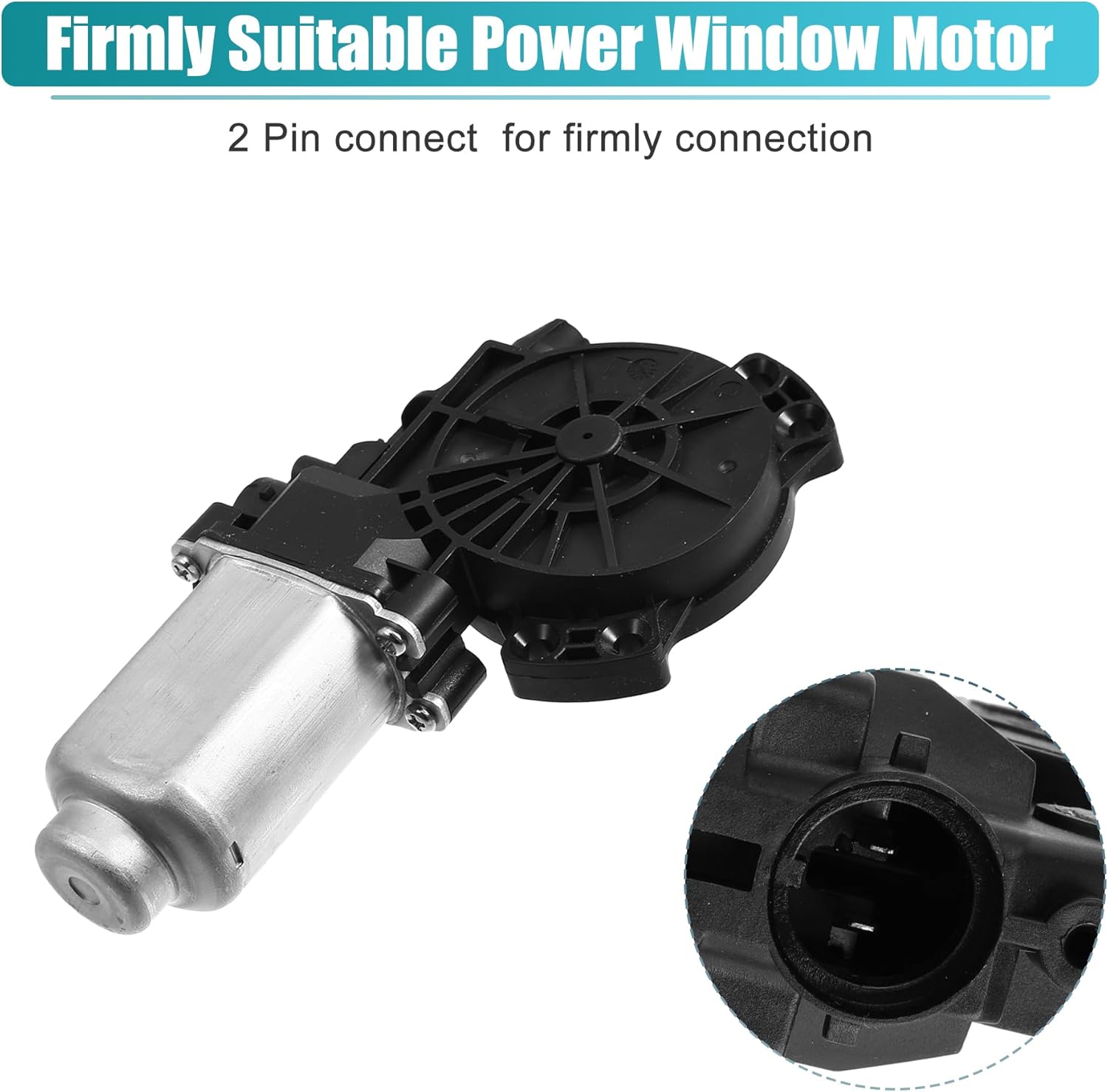 X AUTOHAUX Power Window Regulator Lift Motor for Hyundai Elantra Sedan 2.0L 2007-2010 Front Right Passenger Side Car Window Glass Lift Motor Assembly 82460-2H000 742-729 2 Pin Connector