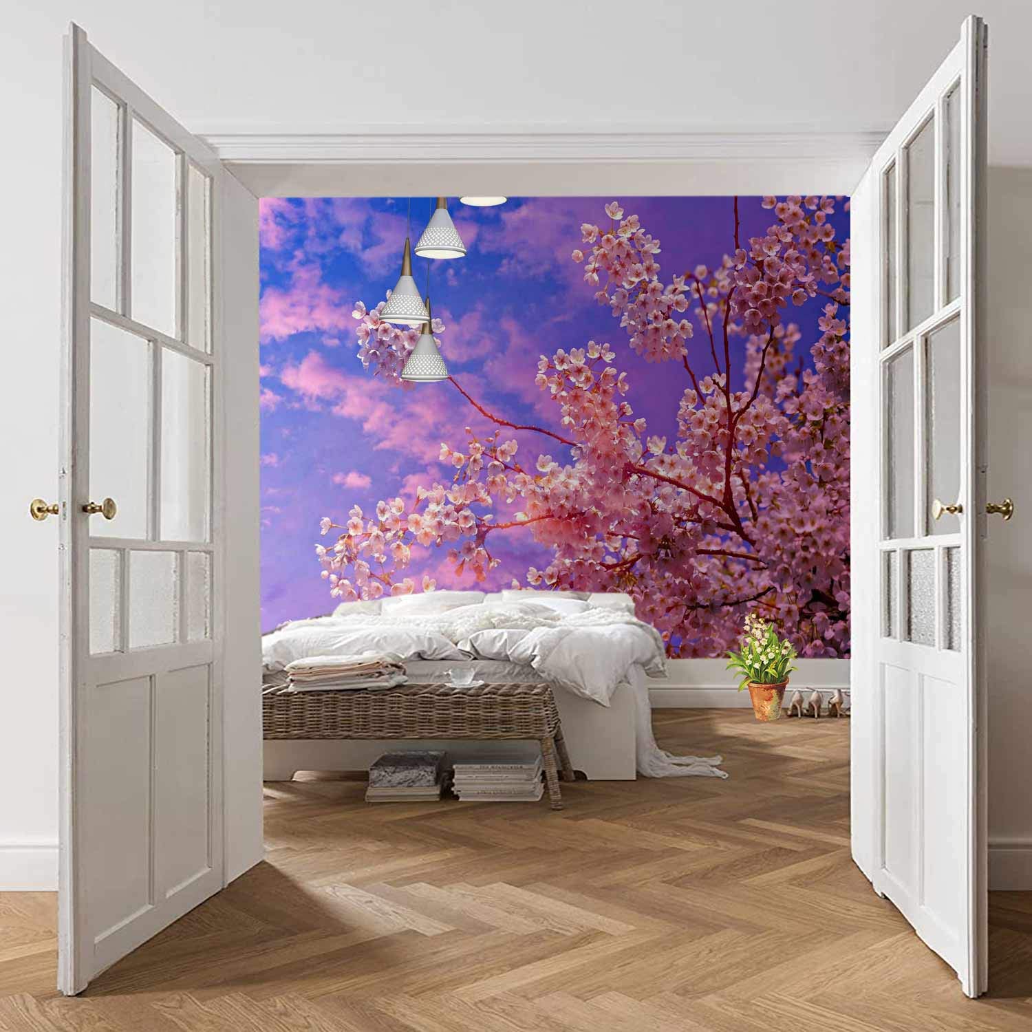 Annery Mural de pared 3D de viaje, bosque lluvioso, río, montañas rocosas, paisaje, pino, multicolor, calcomanías de pared para dormitorio de niñas, 48 x 70 pulgadas de ancho