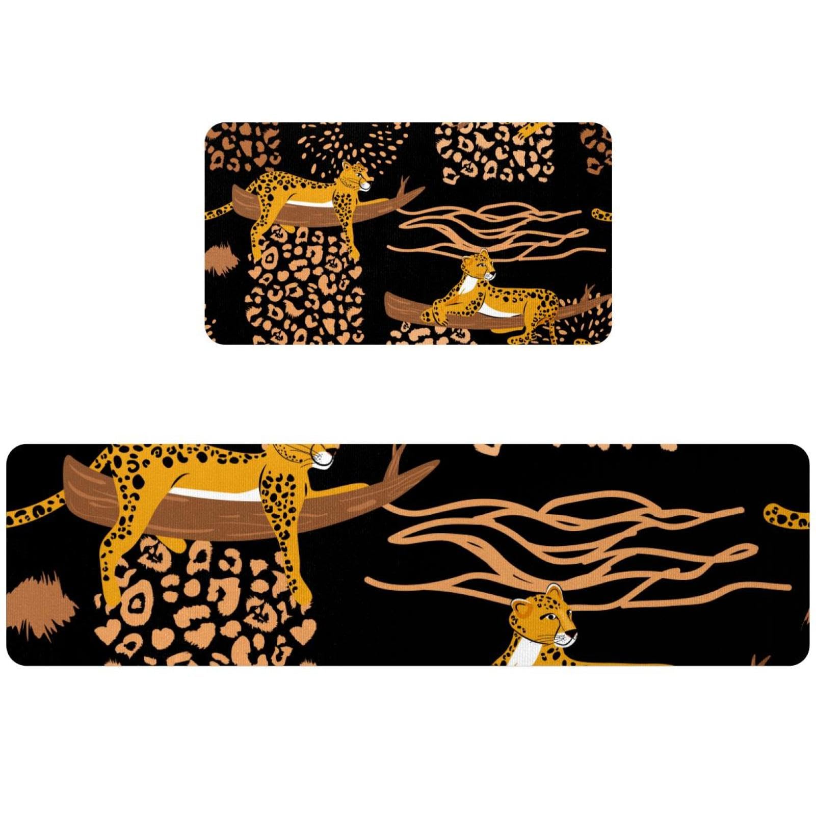 Tapete de cocina estampado de dos piezas lavable y muy absorbente