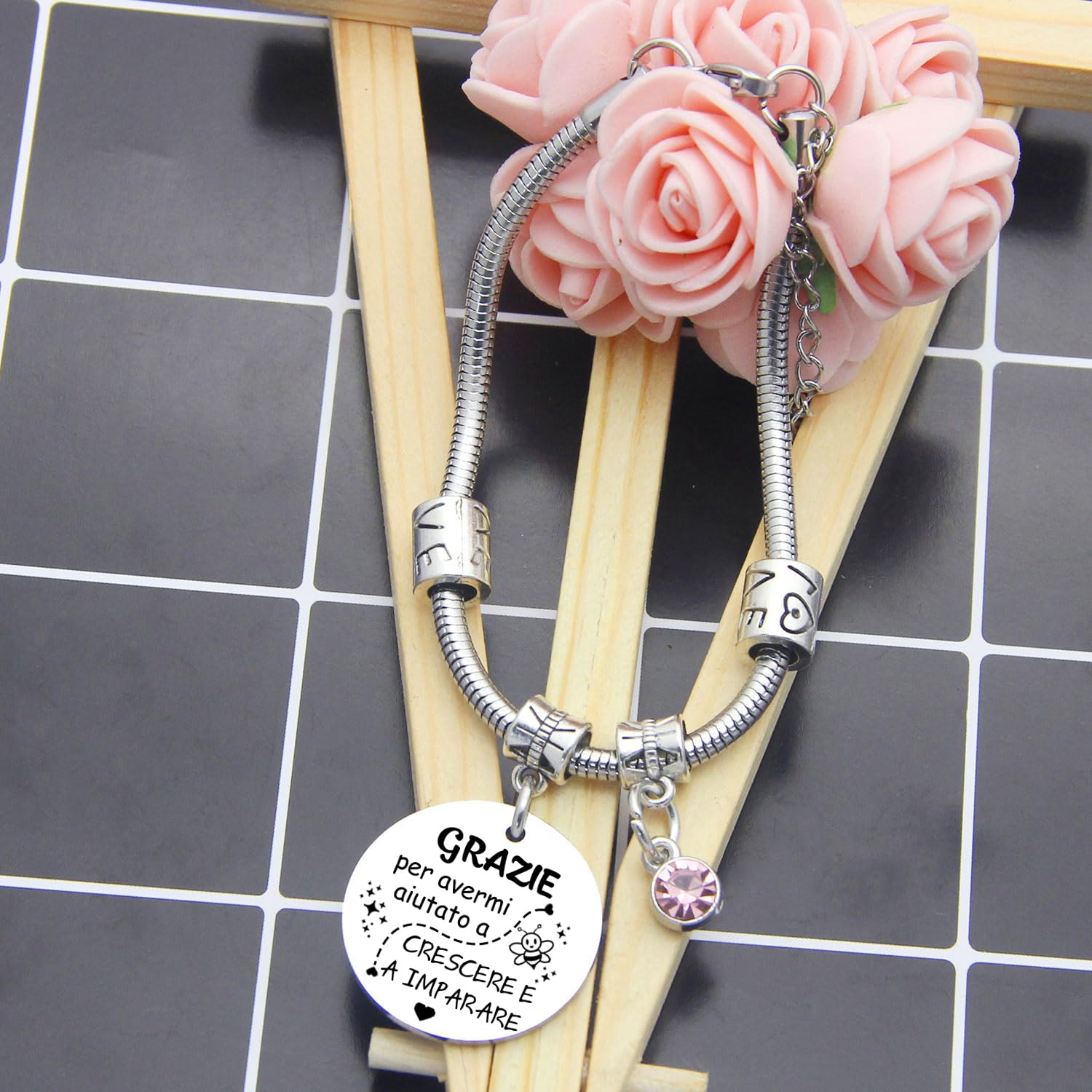 Regalo Maestra Bracciale,Regalo insegnante Bracciale,Regalo Maestra,Regalo per Insegnante Bracciale Insegnante originale Regalo maestra asilo elementare medie