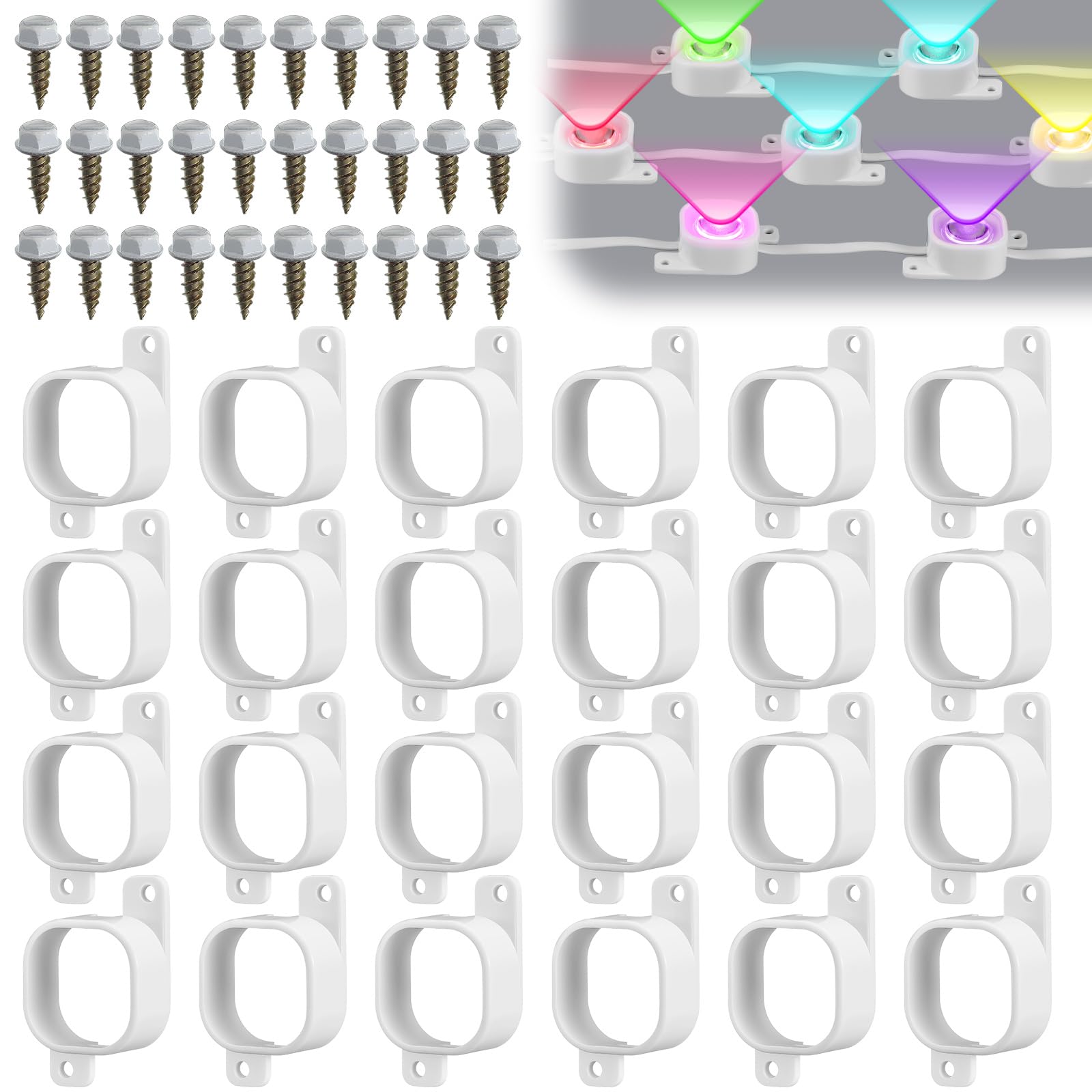 Beeveer 60 Set Light Clips Compatible with Govee H706 H806 Pro Lights