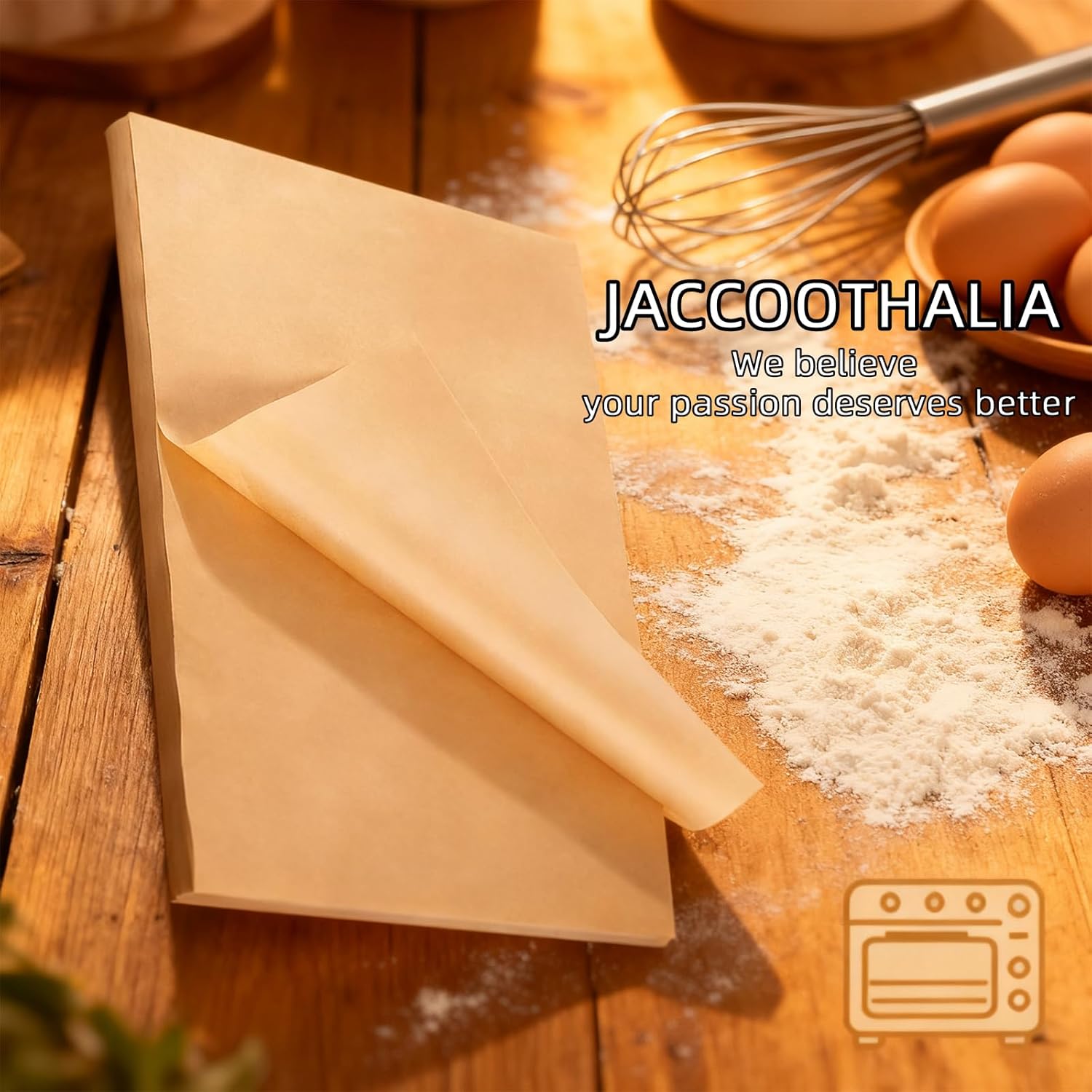 Pre Cut Parchment Paper Sheets for Baking, 100 Pcs 12"x 16" Parchment Paper Sheets, No-Stick & No-Leak Unbleached Baking Paper, Baking paper Sheets for Oven, Air Fryer, Microwave,Cookies - Image 9