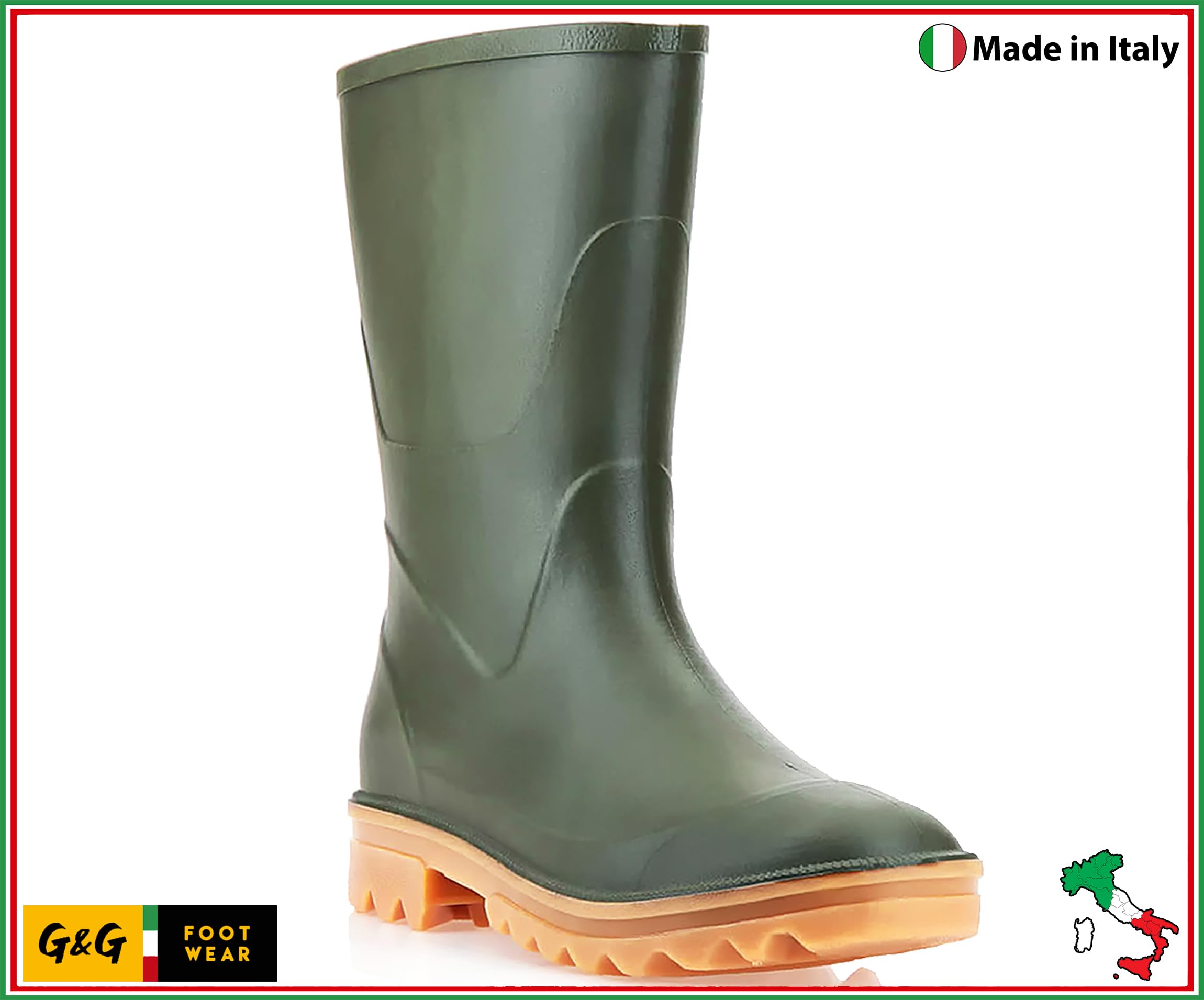 Generico G&G Stivali e Tronchetti Uomo in PVC Lavoro Pioggia Pesca Made in Italy