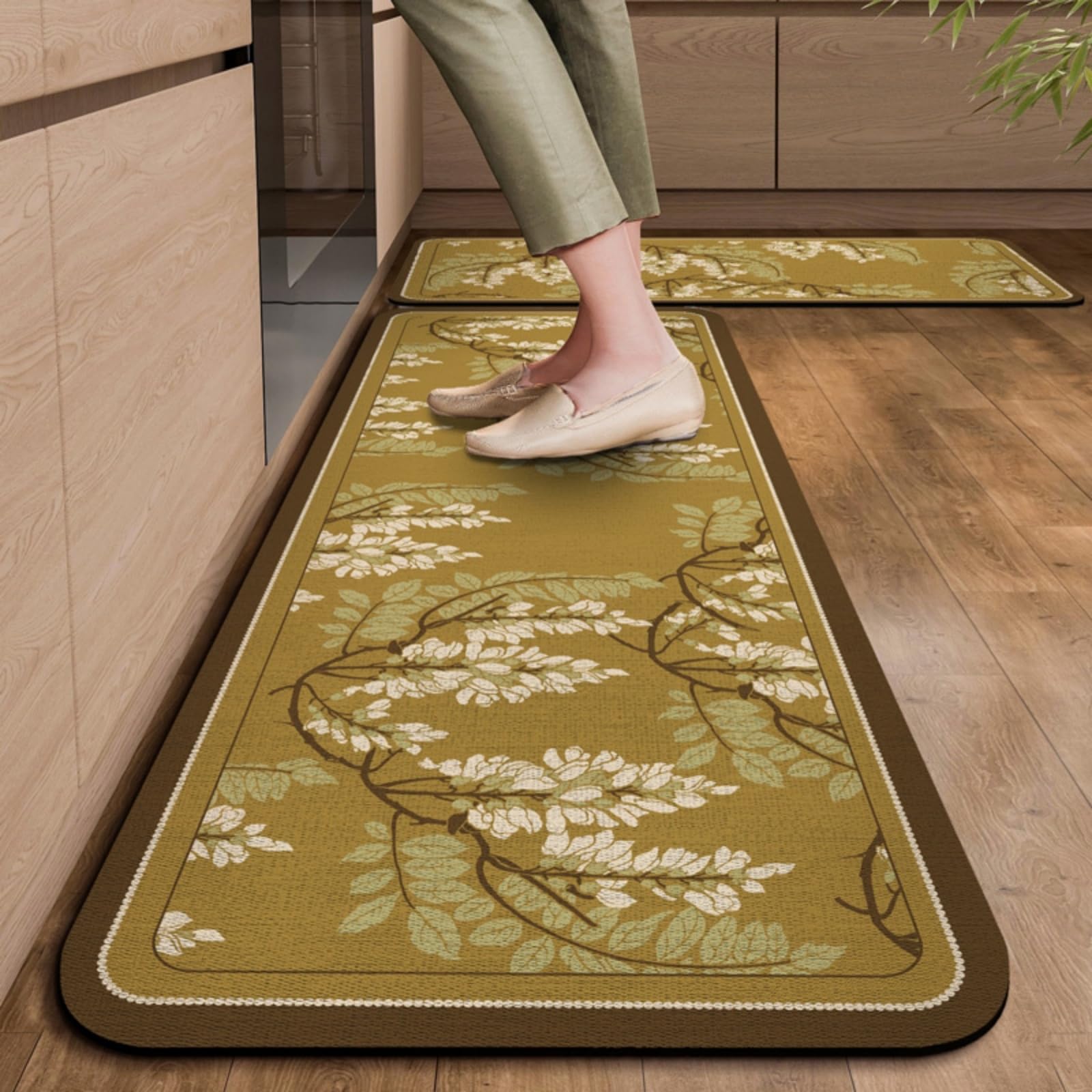 Alfombra cocina 40x60cm impermeable y antifatiga lavable para suelos de vinilo y PVC