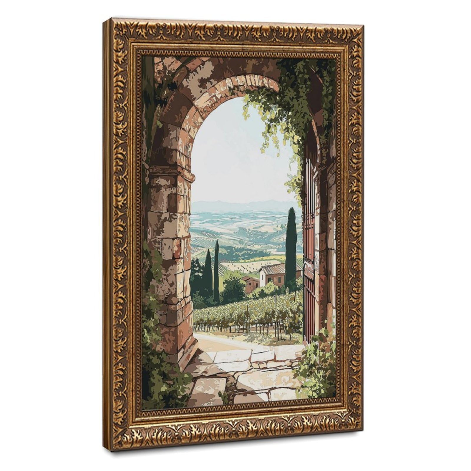 Bareronor Tuscany Arch Canvas Poster Bedroom Decor Landscape Office Room Decor Gift 8" L X 12" W