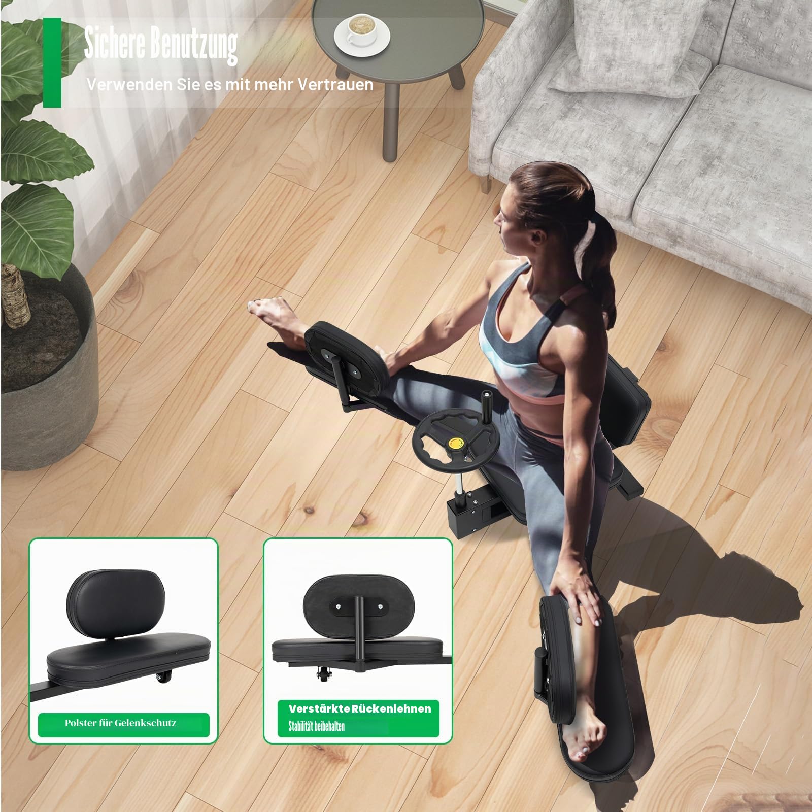 Beinstrecker Maschine I Mechanischer Spagattrainer mit 200° Streckwinkel und 100kg Tragfähigkeit I Spagattrainer Fitnessgeräte Beinstretcher Geeignet für Yoga-, Fitness- und Tanzbegeisterte