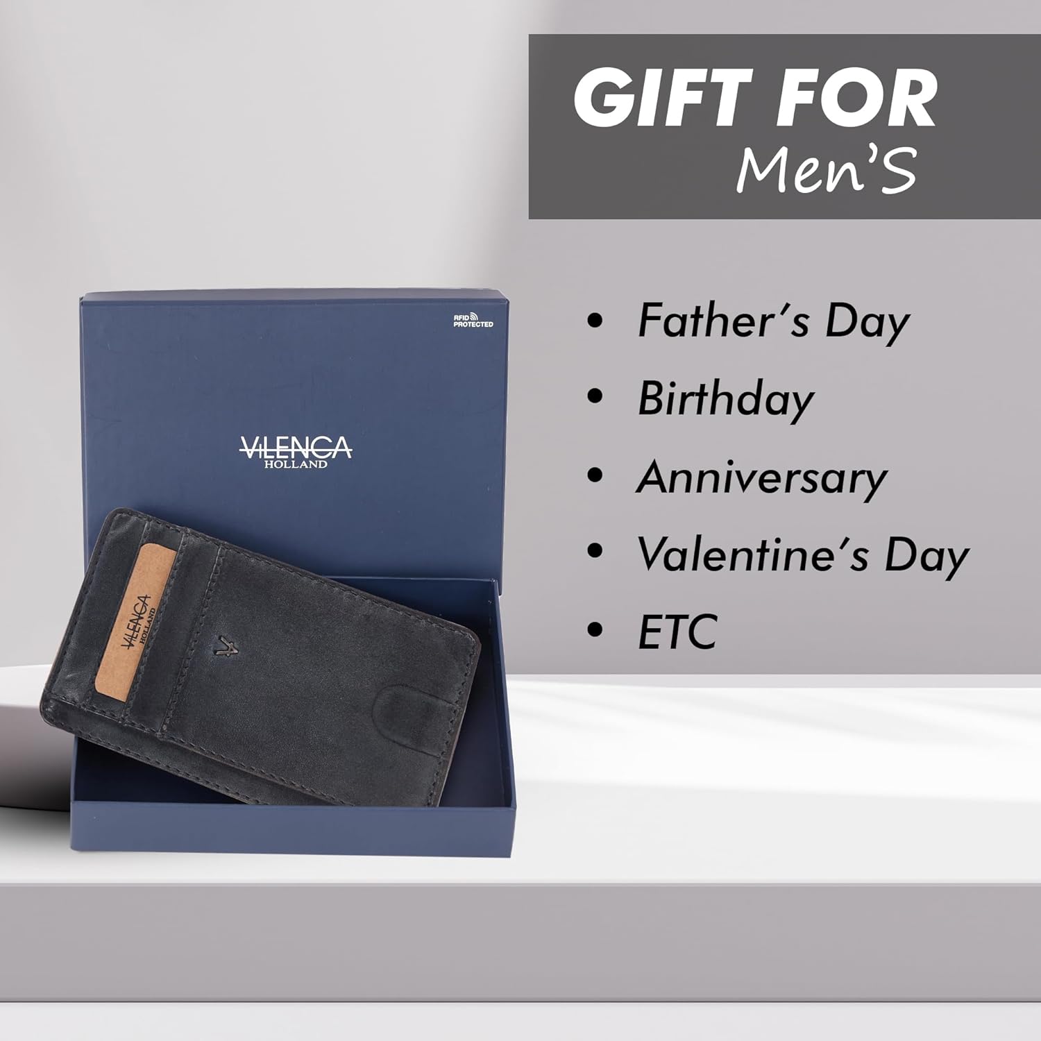 Genuine Leather RFID-Blocking Card Holder: Sleek Design for Style, Functionality & Ultimate Security (Grey) - Image 5