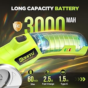 Cordless Electric Scissors: 4V Rechargeable Rotary Cardboard Cutter, 3000mAh Battery, with LED Light, 2 Blades, Box Cutter for Fabric Carpet Carton Plastic Leather Cloth