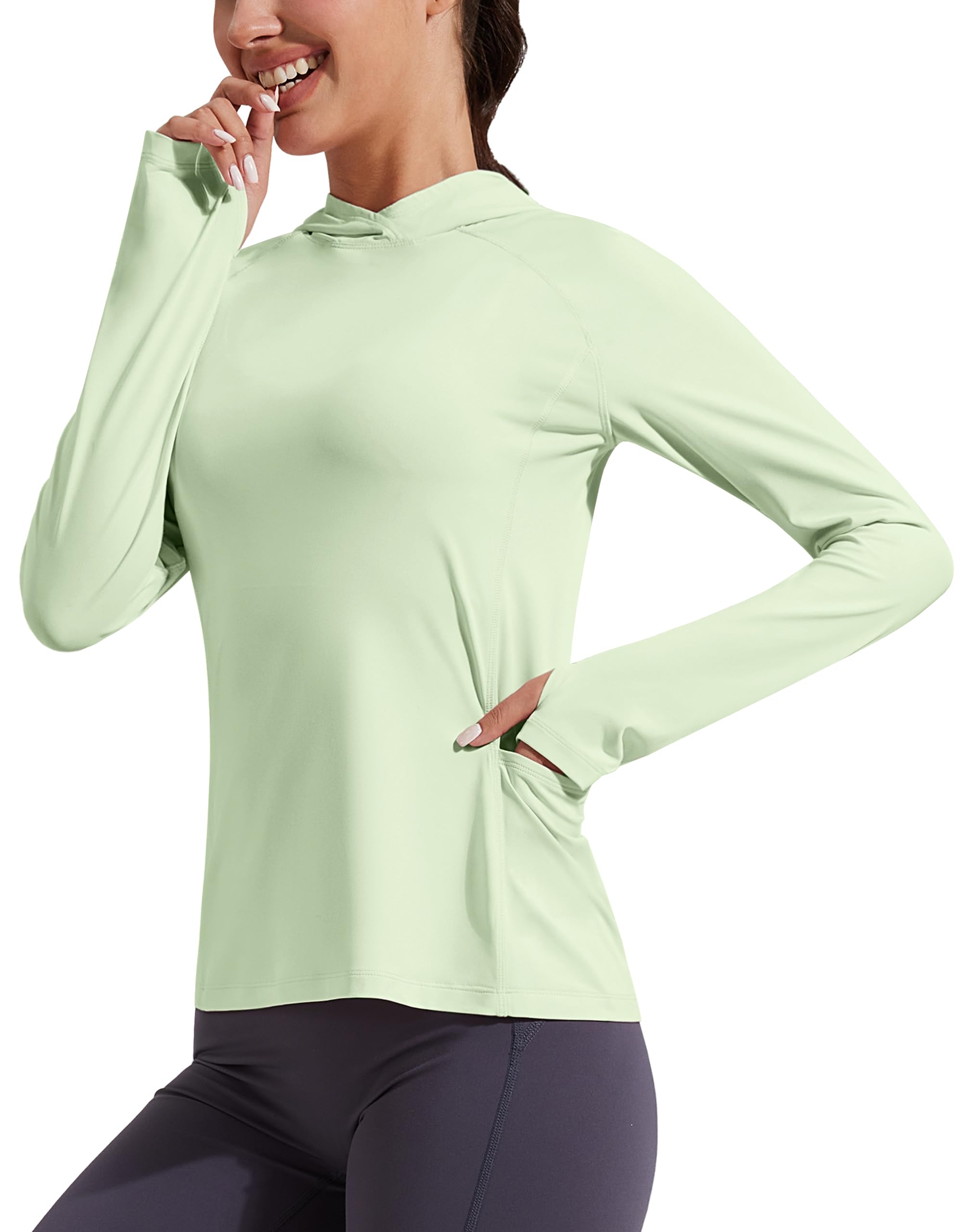 Pioneer Camp Sweat à capuche à manches longues avec protection solaire UPF 50+ pour femme - Manches longues - Pour la pêche, la randonnée, l'extérieur, les UV