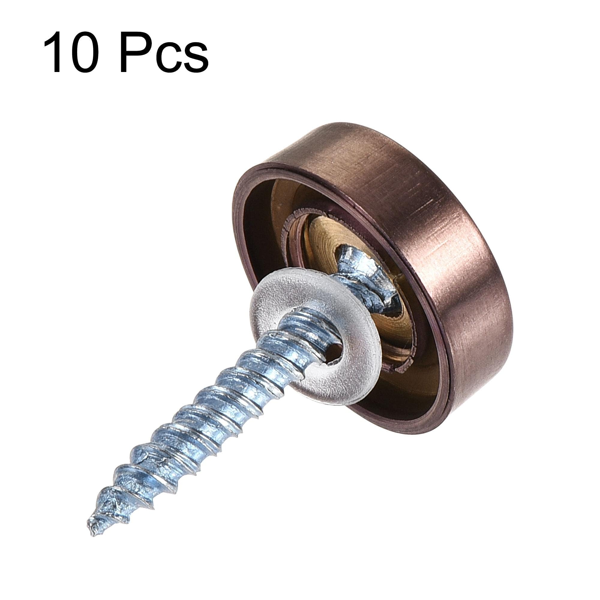 TOP-VIGOR 10Pcs Mirror Screws, 16mm Stainless Steel Mirror Screws Cap Nail with Washers - Image 3