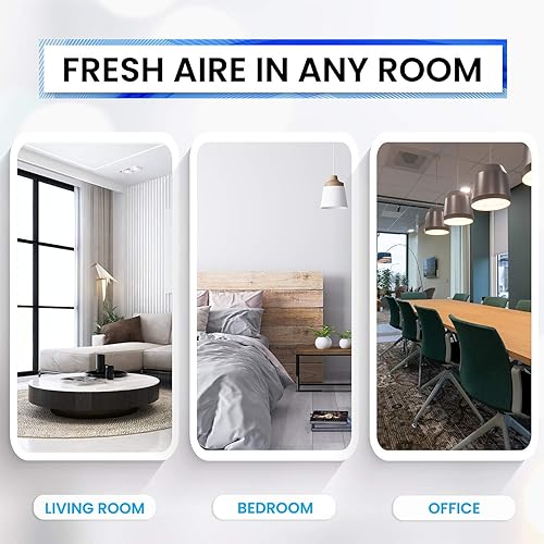 Miniatura 6 de Bluonics Fresh Aire - Paquete de 3 lavadores de agua, revitalizador de aire y ambientador con una botella de fragancia de eucalipto con luz