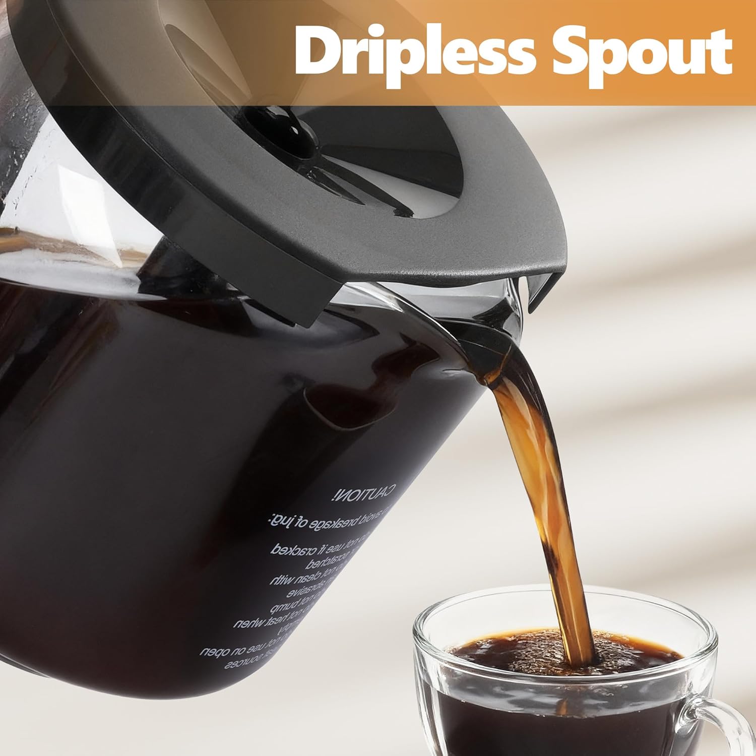 Glass Carafe Compatible with Technivorm Moccamaster KBGV Select, KBG Brewers, CD, CDG, 40oz 1.25L Coffee Pot Replacement(89830) - Image 3