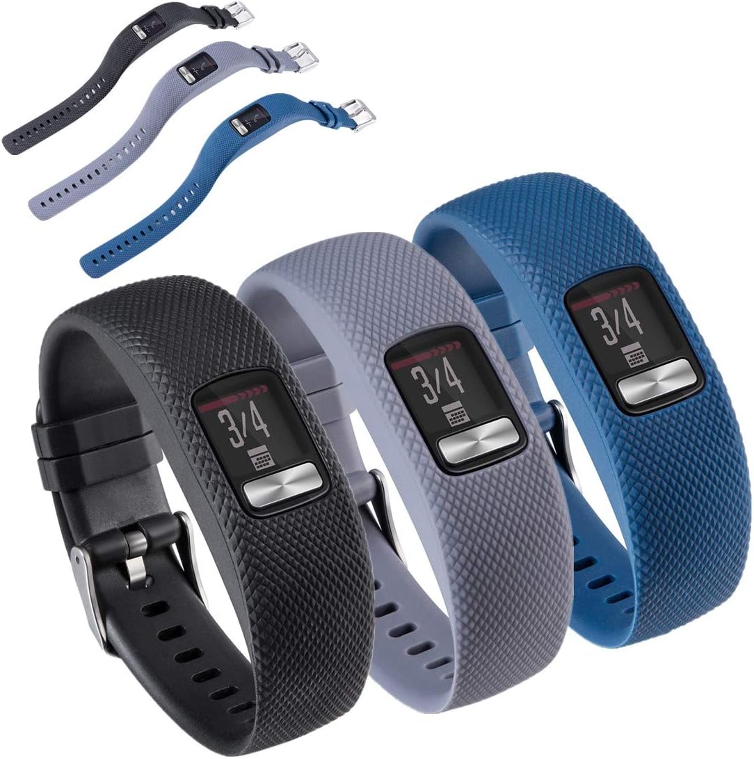 Watch Strap Compatible with Garmin vivofit 4,Adjustable Silicone Sports Strap Replacement Band for Garmin vivofit 4