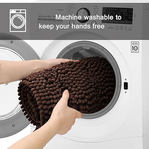 Miniatura 7 de BOANKODU Alfombras de baño de 23 x 14 pulgadas, ultra suaves y absorbentes, de secado rápido, lavables a máquina, alfombra de baño de felpilla