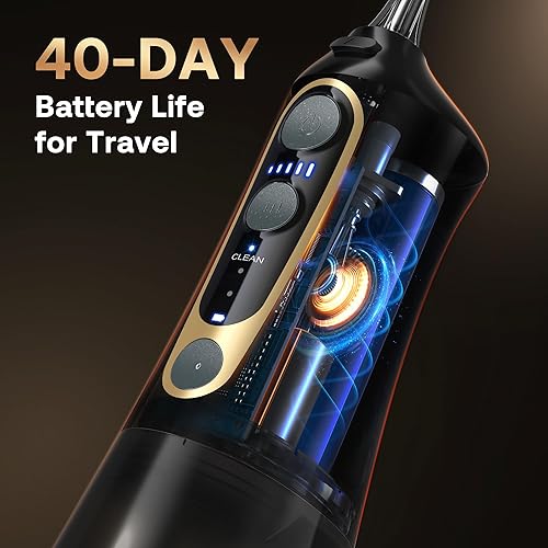 Miniatura 47 de Bitvae Púas de dientes de agua para irrigador dental portátil, irrigador oral portátil inalámbrico, potente y recargable, cuidado de apoyo, IPX7