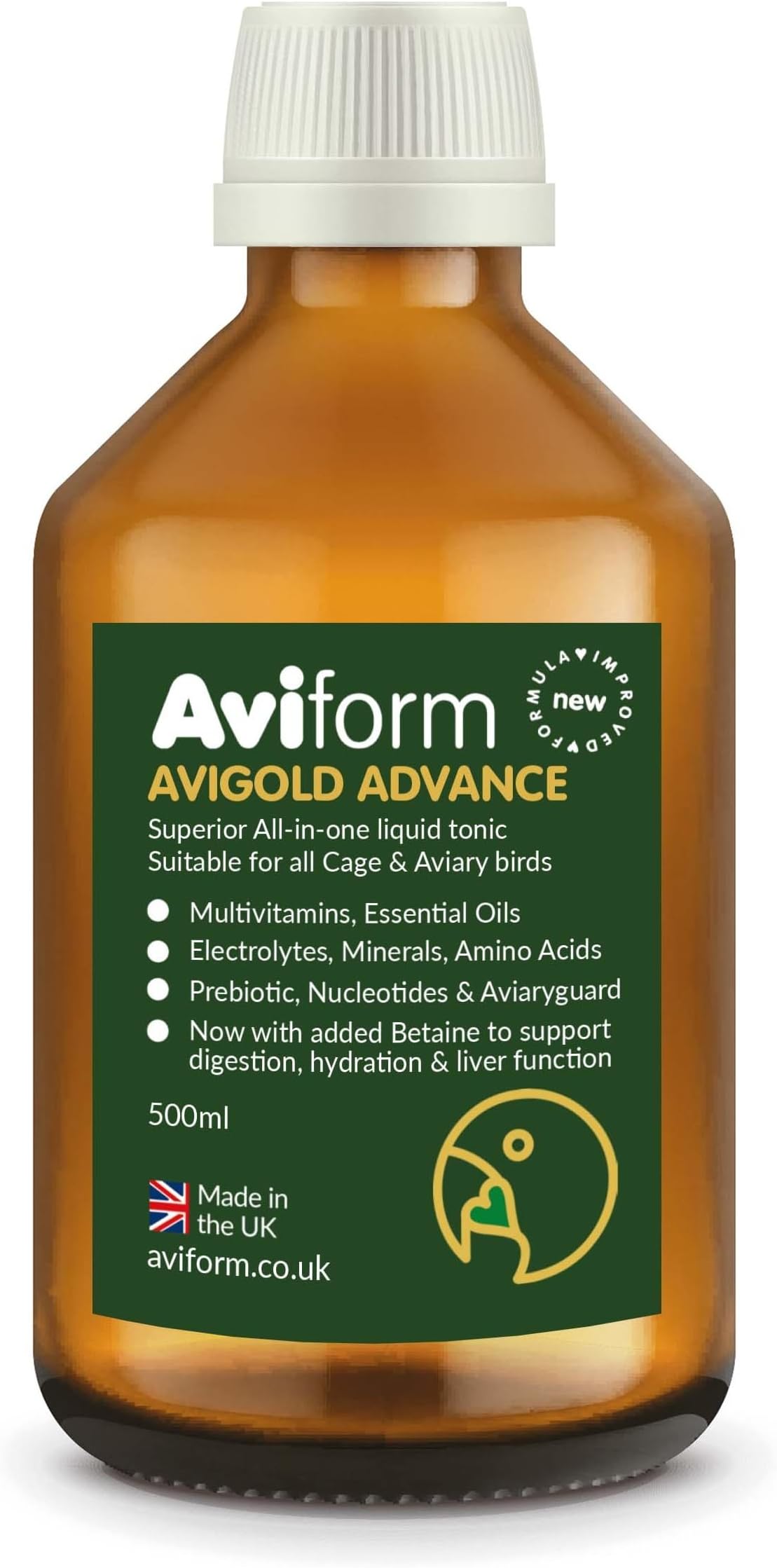 AVIGOLD ADVANCE | All-in-One Liquid Cage & Aviary Bird Tonic | 500ml