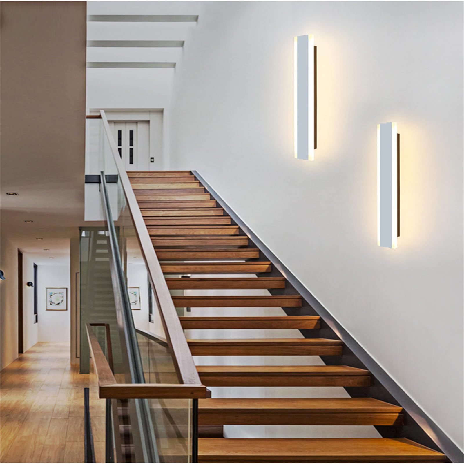 LED Bianco Lampada da Parete Lunga Villa Esterni Luce da Parete IP65 Impermeabile 3000K/4000K/6000K Applique da Parete Moderna Semplice Giardino Illuminazione Parete Portico (Luce Neutra,150cm)