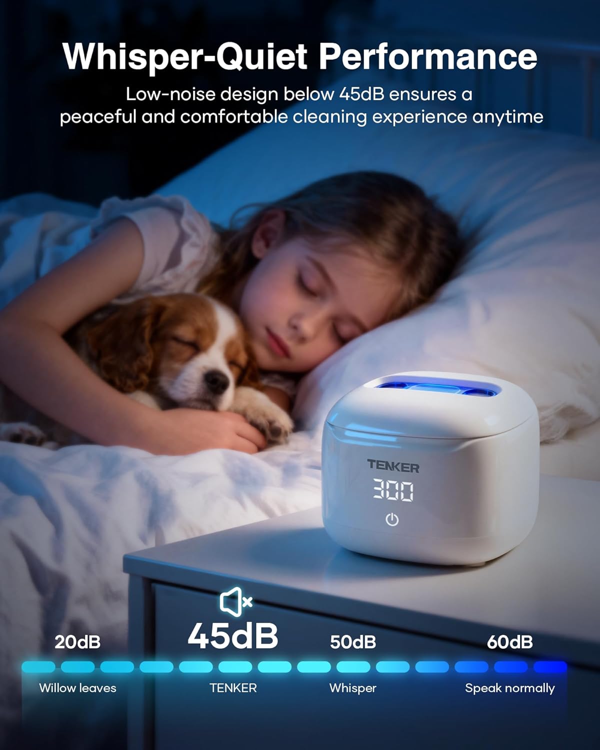 Ultrasonic Retainer Cleaner Machine, 49kHz Dental Cleaning Pod for Night Guards, Mouth Guards, Aligner, Braces, Toothbrush, Jewelry, Dentures, Ultrasonic Cleaner for Oral Dental Care, 220ML, White - Image 6