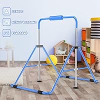 Vista 6 de Safly Fun Foldable Gymnastics Bar for Kids, Adjustable 35"-51", Sturdy 145 lbs Capacity, Easy-to-Assemble, Gymnastics Equipment for Kids for