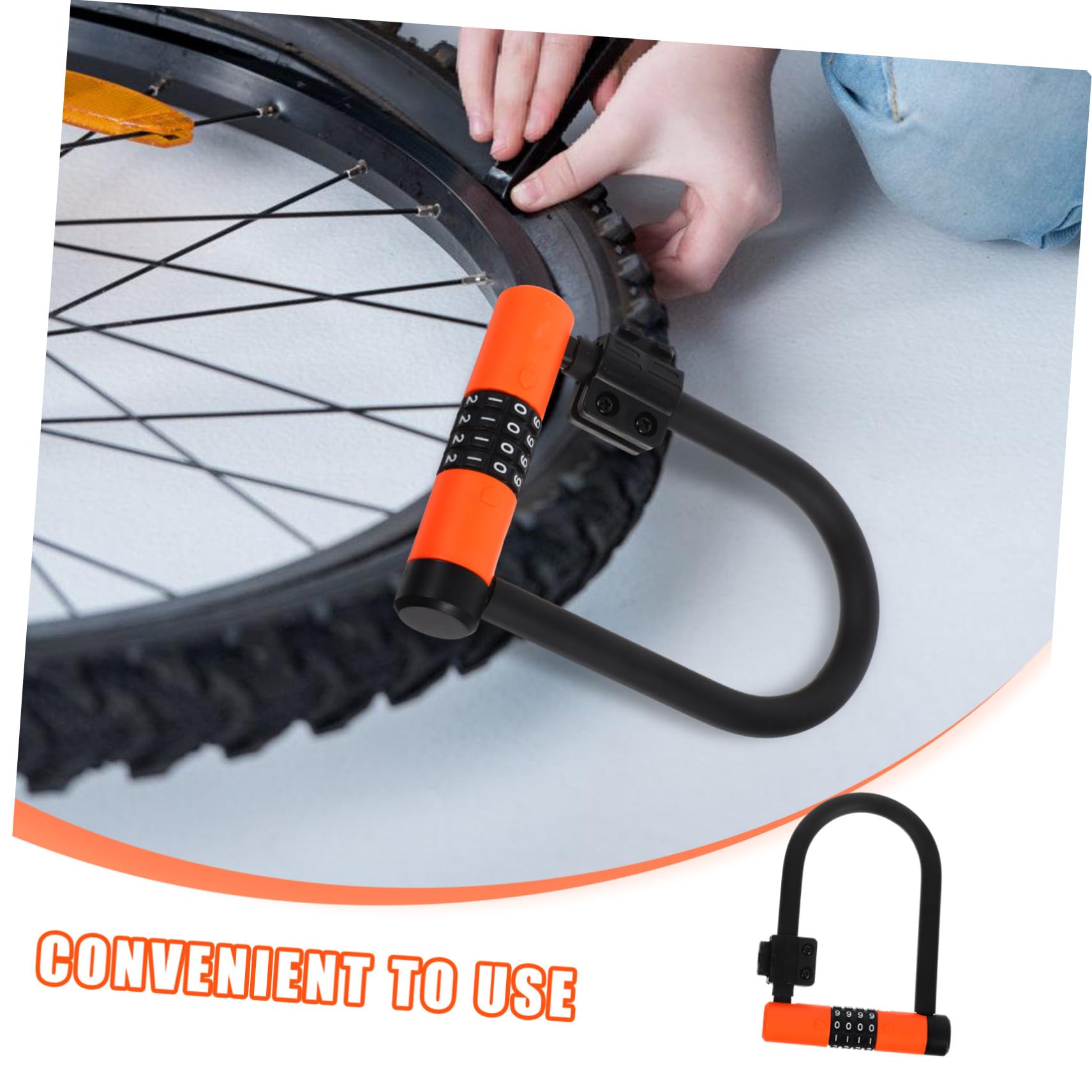 TOYANDONA Lucchetto u Antifurto Per Bicicletta Combinazione Reimpostabile Cifre Senza Chiavi Resistente Agli Urti Leggero e Durevole Per Mountain Bike Scooter e Altre Applicazioni