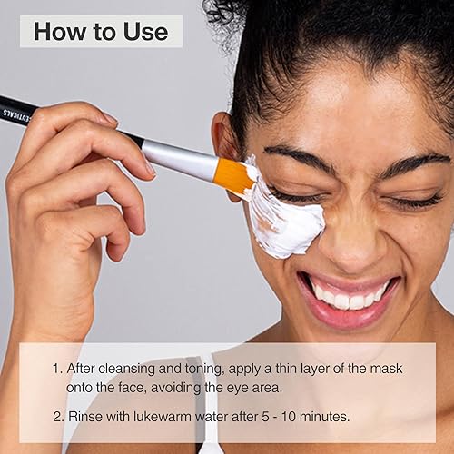 Miniatura 5 de Máscara aclaradora, máscara de arcilla de caolín lavado, elimina el exceso de sebo y células muertas de la piel, evita el acné para una piel suave y
