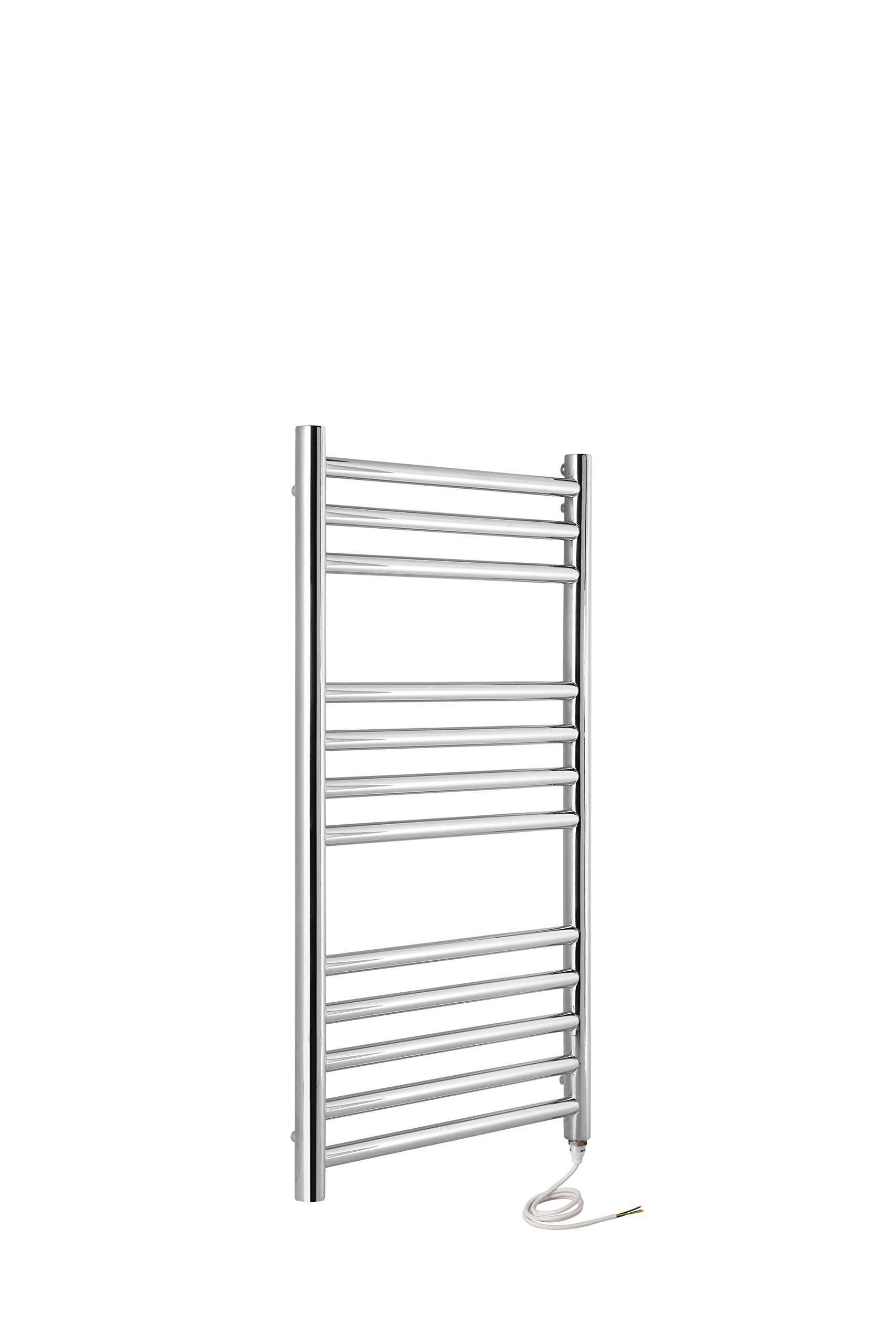 Manissa Mirror Polished Stainless Steel Boston Electric Stainless Steel Towel Rail 400X800mm Towel Warmer Mirror Polished Finish