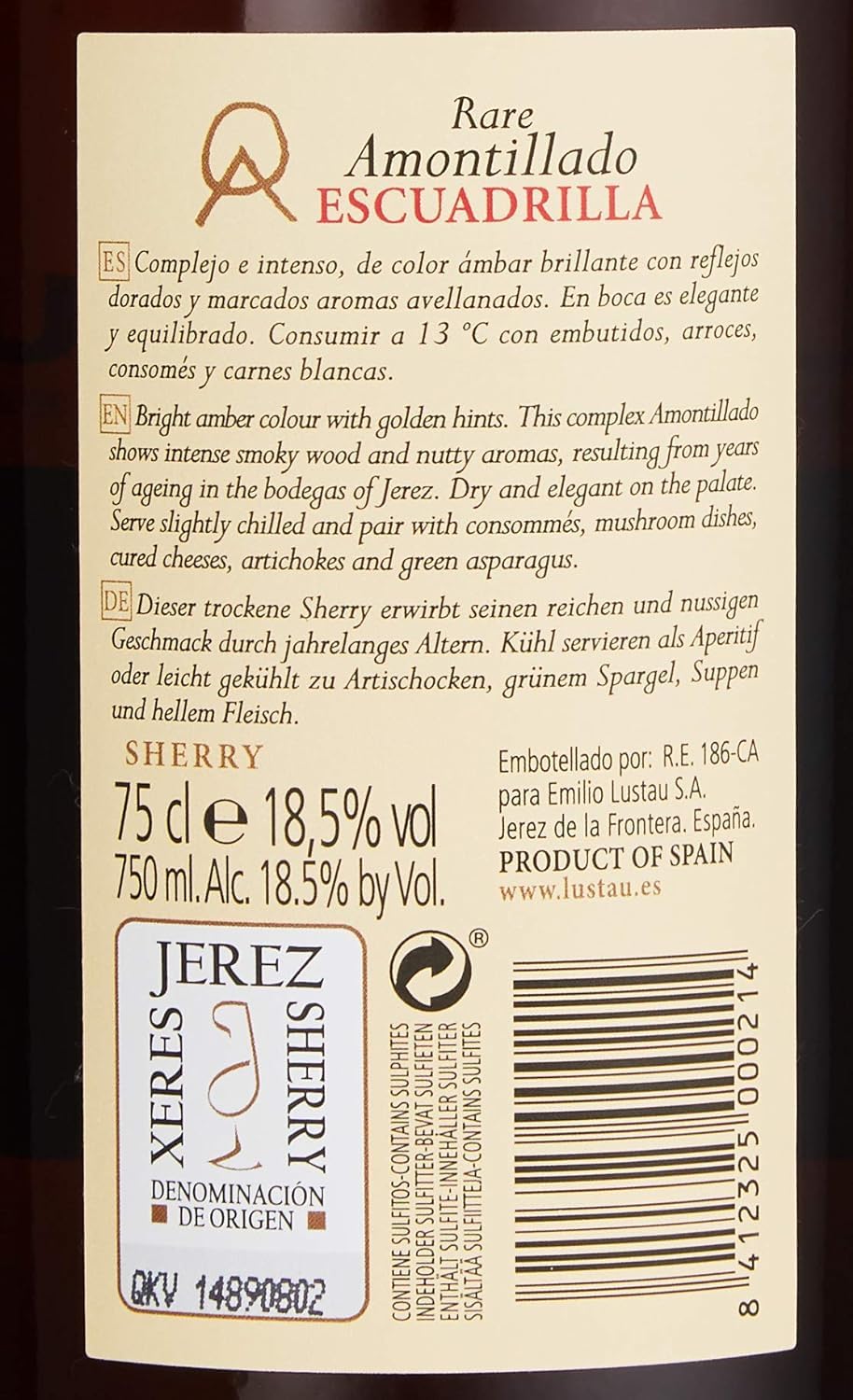 Lustau Escuadrilla Rare Amontillado Sherry (1 x 0.75 l)