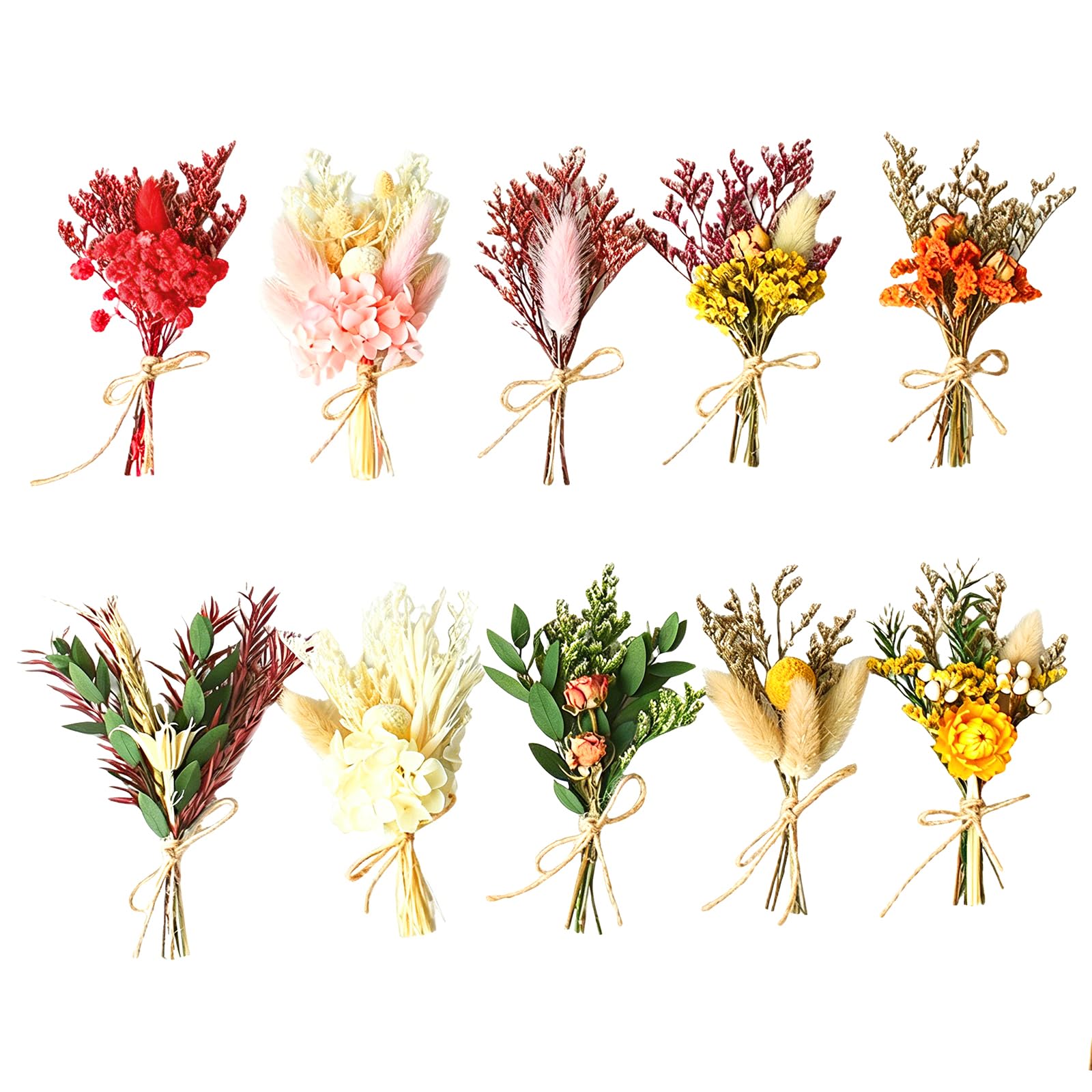 bouquet 10 pièces fleurs séchées
