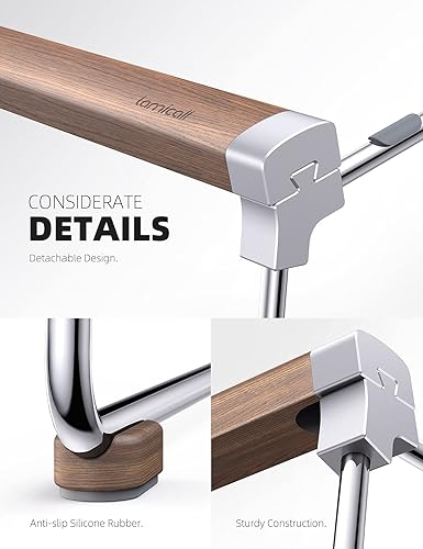 Miniatura 6 de Lamicall Soporte para computadora portátil para escritorio, soporte ergonómico para computadora portátil de aluminio y nogal, soporte ergonómico