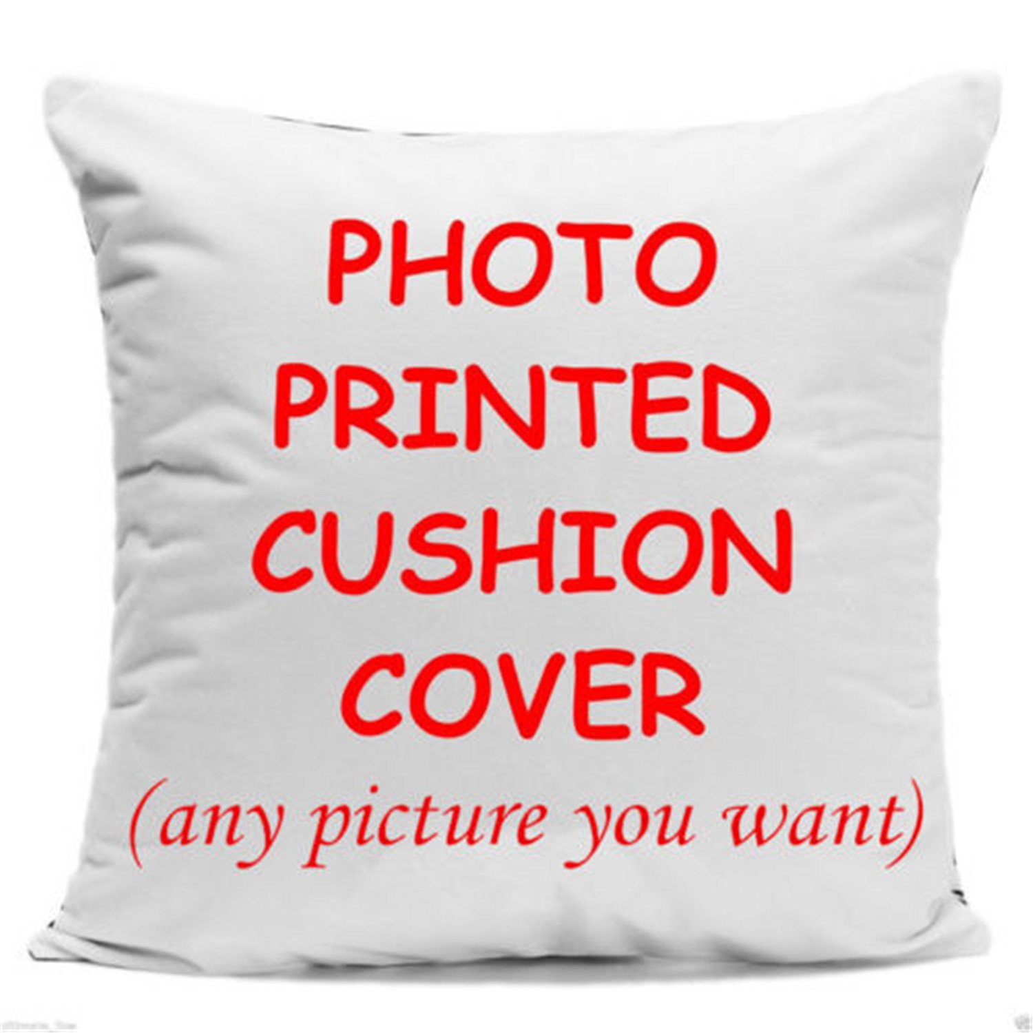 Double Sides Printed Pillow Sham Cover,Custom Cotton Pillowcase Cushion Covers with Zipper for Home Decor