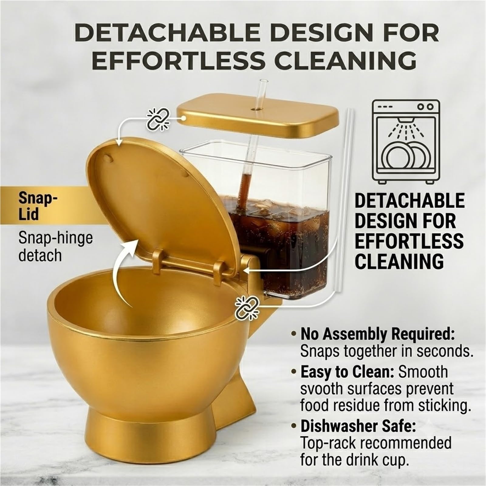 Neuartiges Ramenschüssel-Set In Toilettenform Mit Integriertem Trinkbecher Und Strohhalm, for Instant-Nudeln, Suppe, Snacks, Einzigartiges Gag-Geschenk