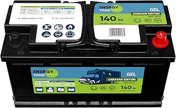 12V 140Ah Gel Battery - Mobile and Stationary Camping Battery, Caravan and Stationary Use - Shock Resistant and Vibration Resistant