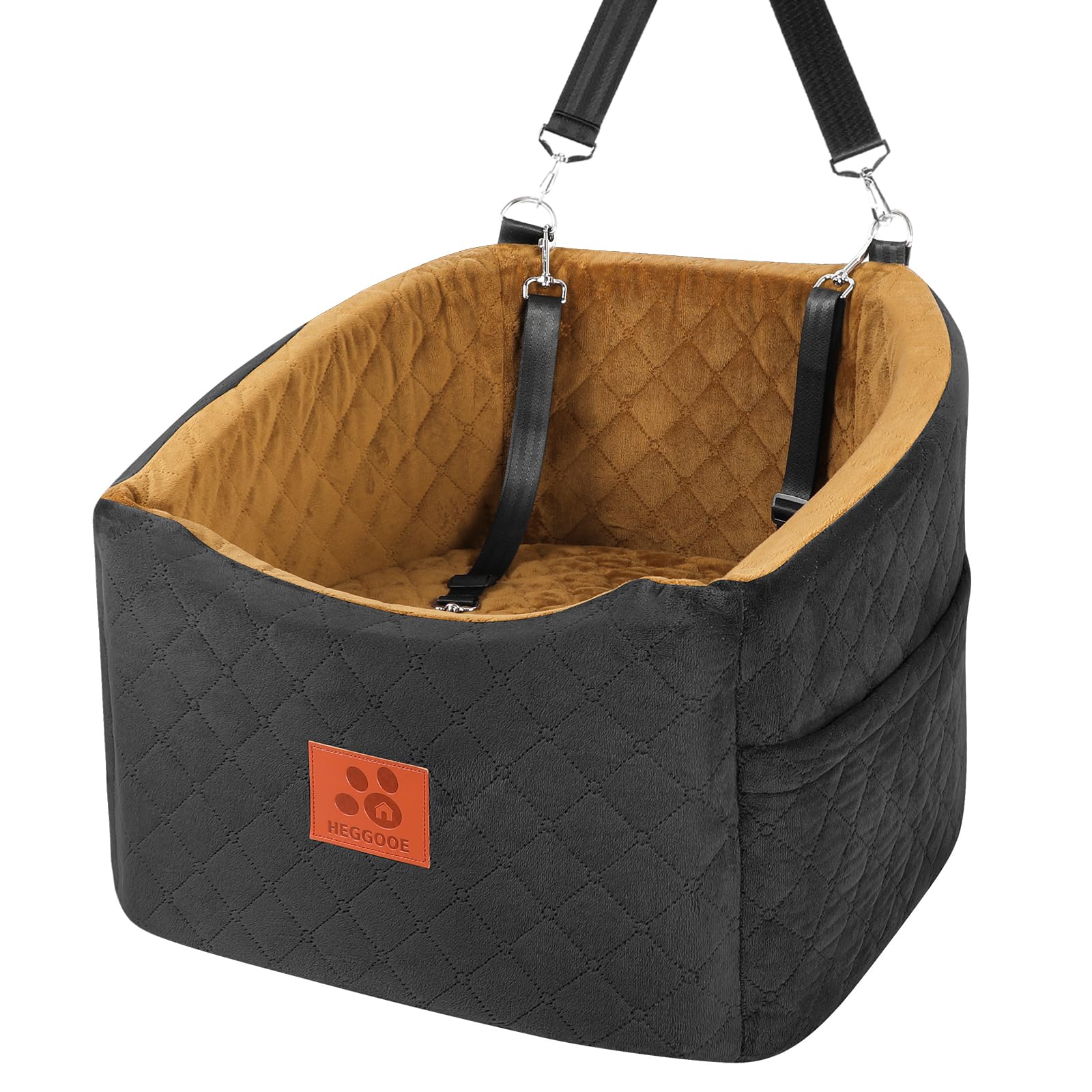 Siège Auto Chien Lavable Avec Laisse Sécurité – Taille L Gris Pour Grands Chiens Jusqu’à 25 Kg, Confortable, Antidérapant, Protège Les Sièges Voiture