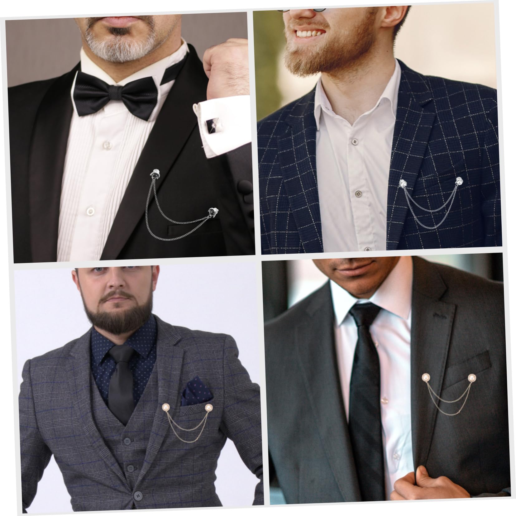 Homoyoyo Fermaglio Per Cardigan Con Catena Spilla Decorativa Per Mantello Maglione Colletto Spilla Per Scialle Con Catena Fermaglio Per Sciarpa Fermaglio Per Scialle Fermaglio Per