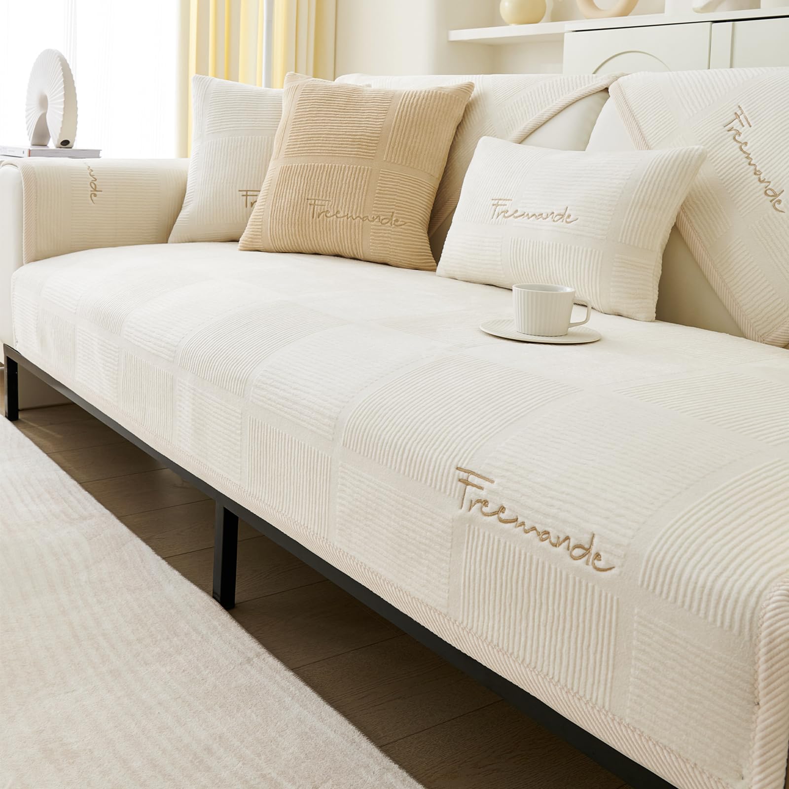 Funda de sofá de 1, 2, 3, 4 plazas, forma L, para sofá esquinero, manta de terciopelo, funda antideslizante para sofá