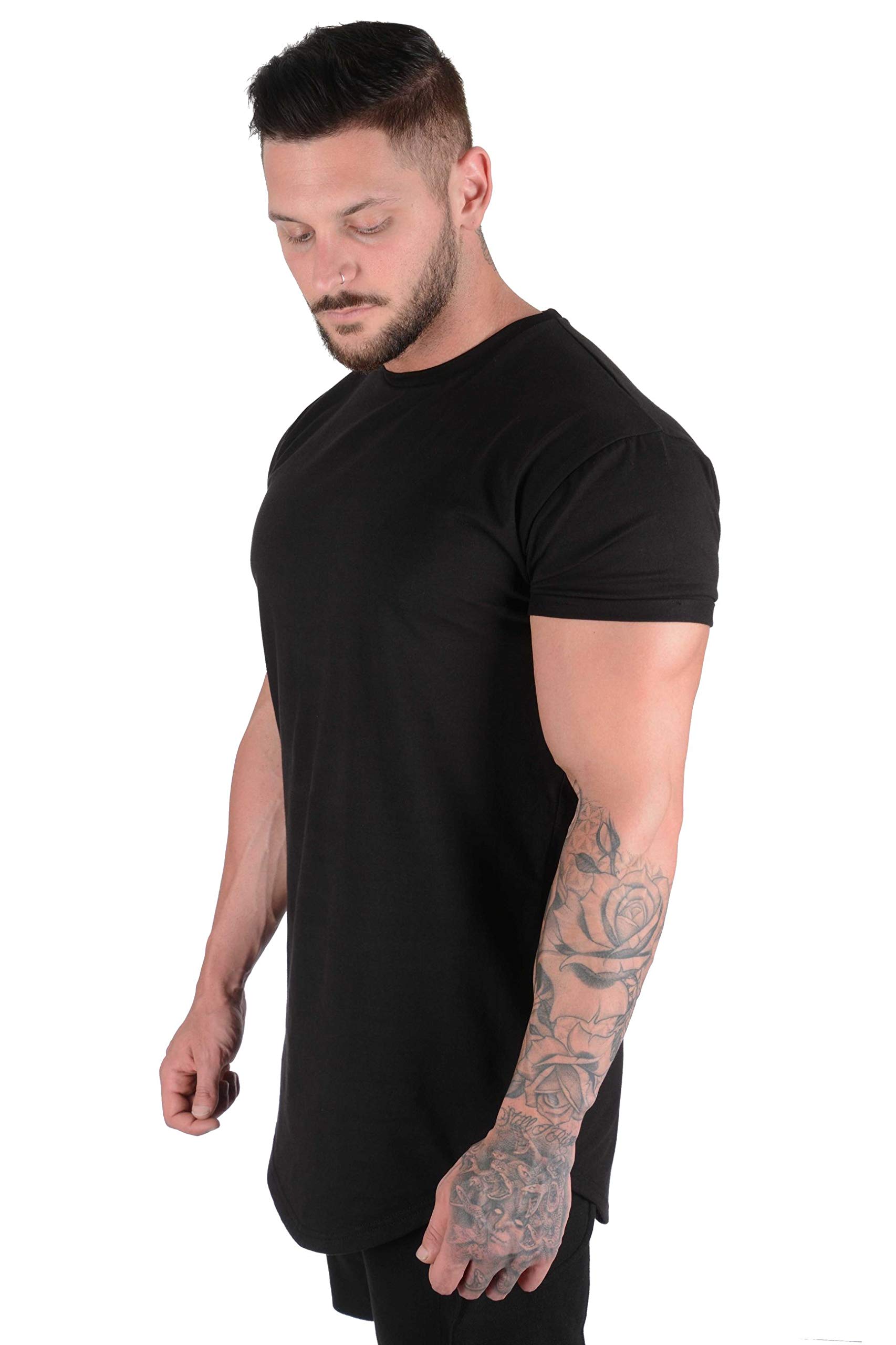 Long Drop Cut Tee Workout Gym 402 
