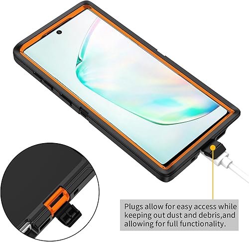 Miniatura 33 de Funda para Galaxy Note 10 Plus, a prueba de golpes, a prueba de caídas, a prueba de polvo, protección de cuerpo completo de 3 capas, funda rígida